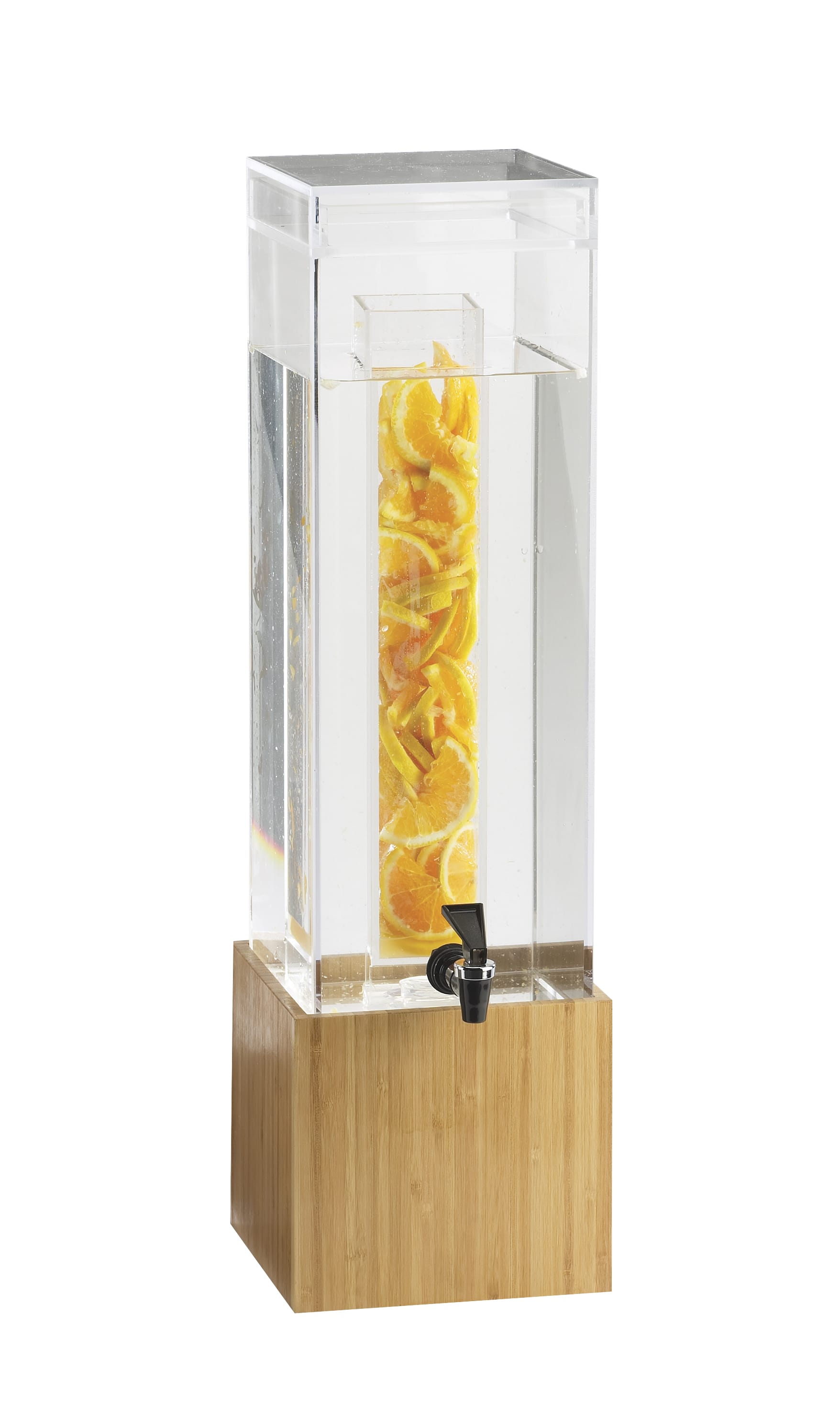 Cal-Mil 1527-3INF-60 Bamboo 3 Gallon Beverage Dispenser With Infusion Chamber
