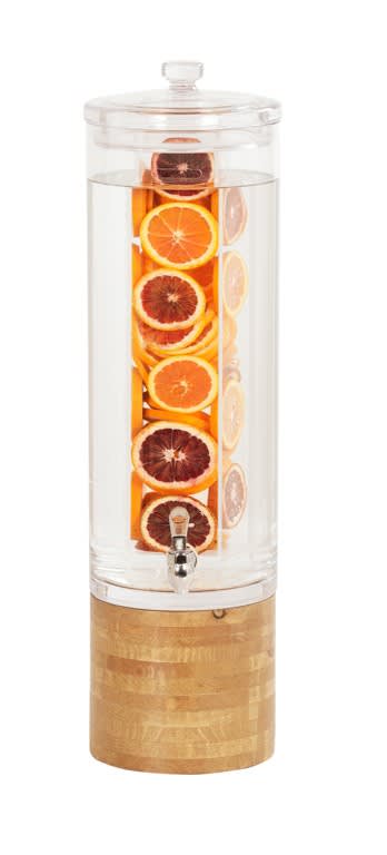 Cal-Mil 4306-3INF-99 Madera 3 Gallon Round Beverage Dispenser With Infusion Chamber