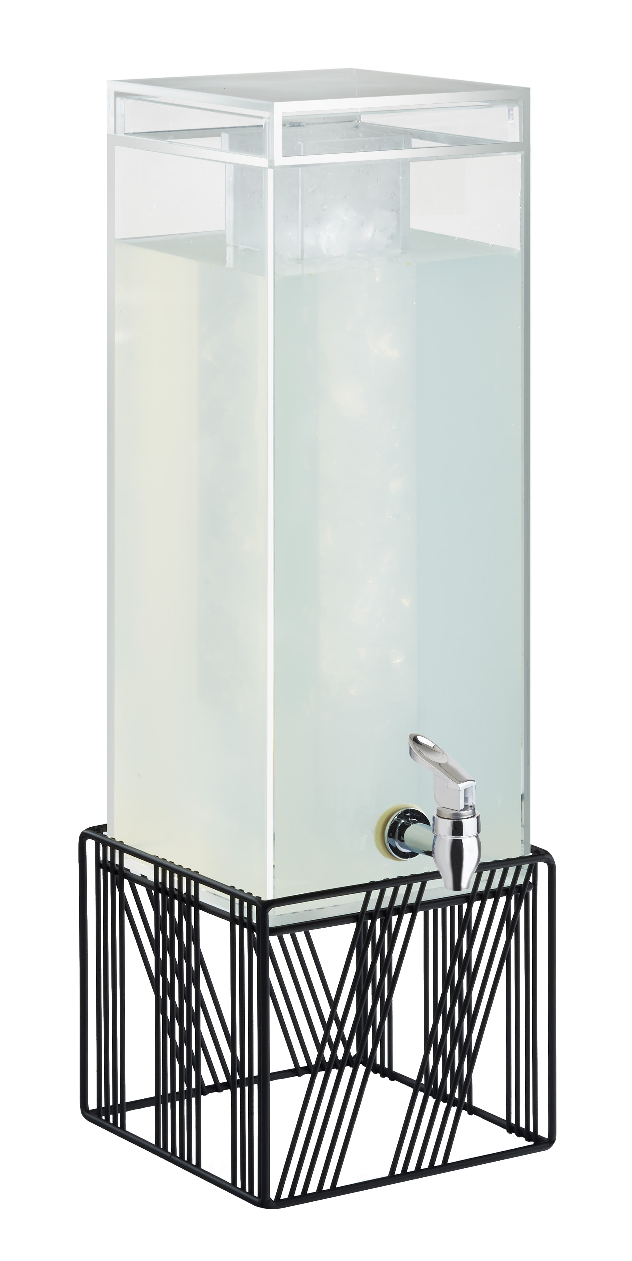 Cal-Mil 804337 Portland Black Beverage Dispenser With Ice Chamber