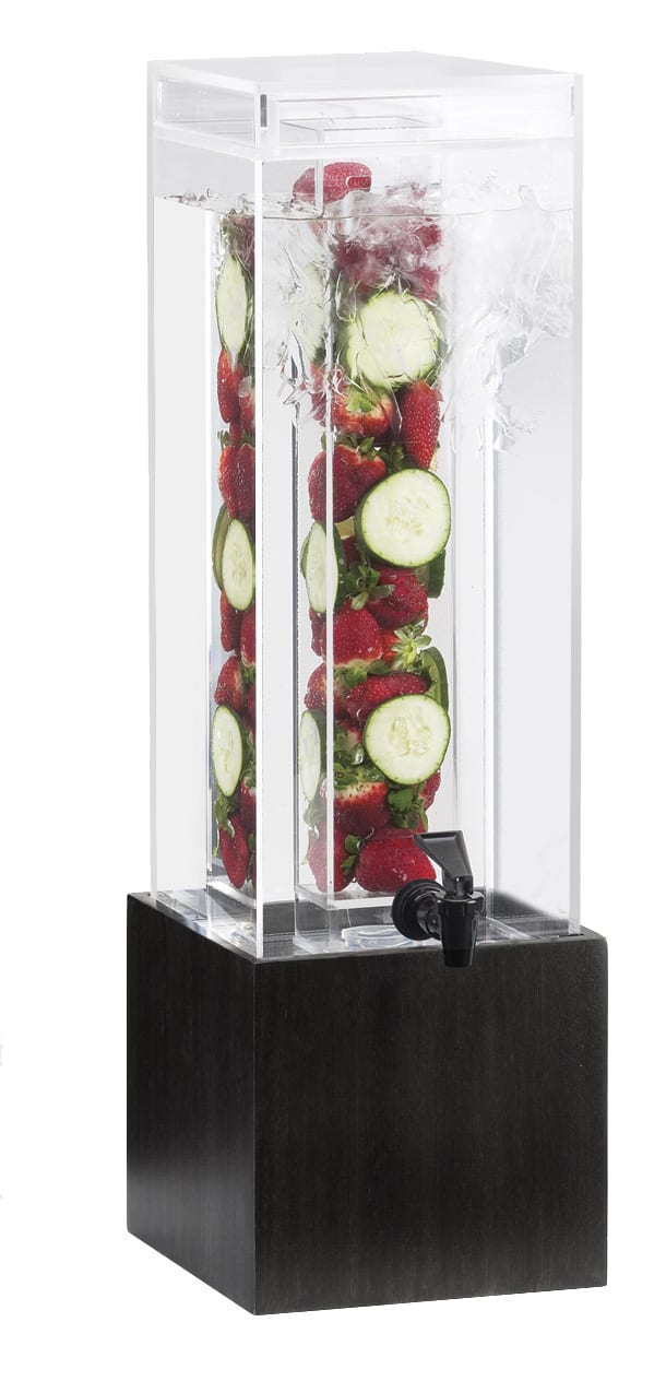 Cal-Mil 1527-3INF-96 Midnight Bamboo 3 Gallon Beverage Dispenser With Infusion Chamber