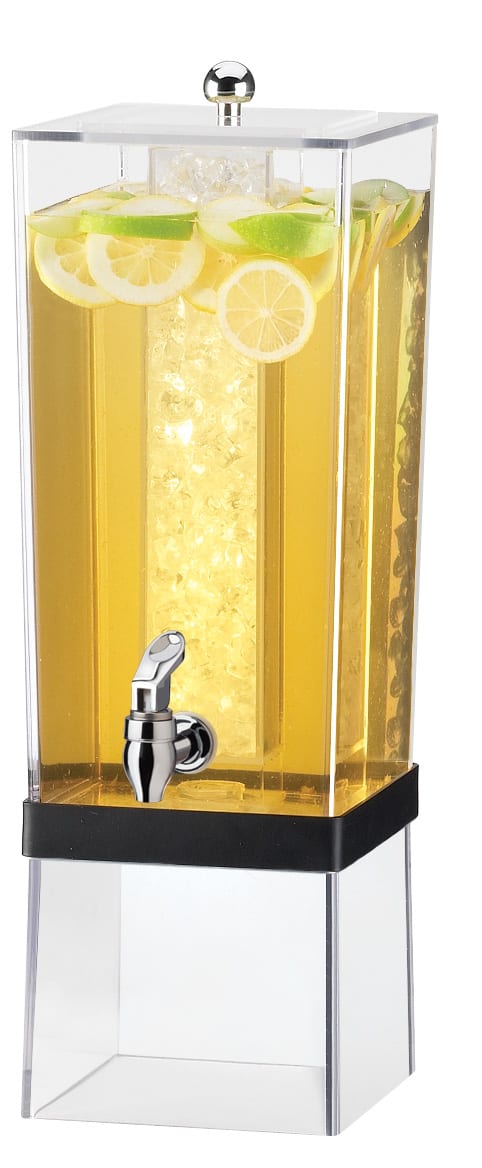 Cal-Mil 2016-13 3 Gallon Silver Econo Beverage Dispenser With Ice Chamber