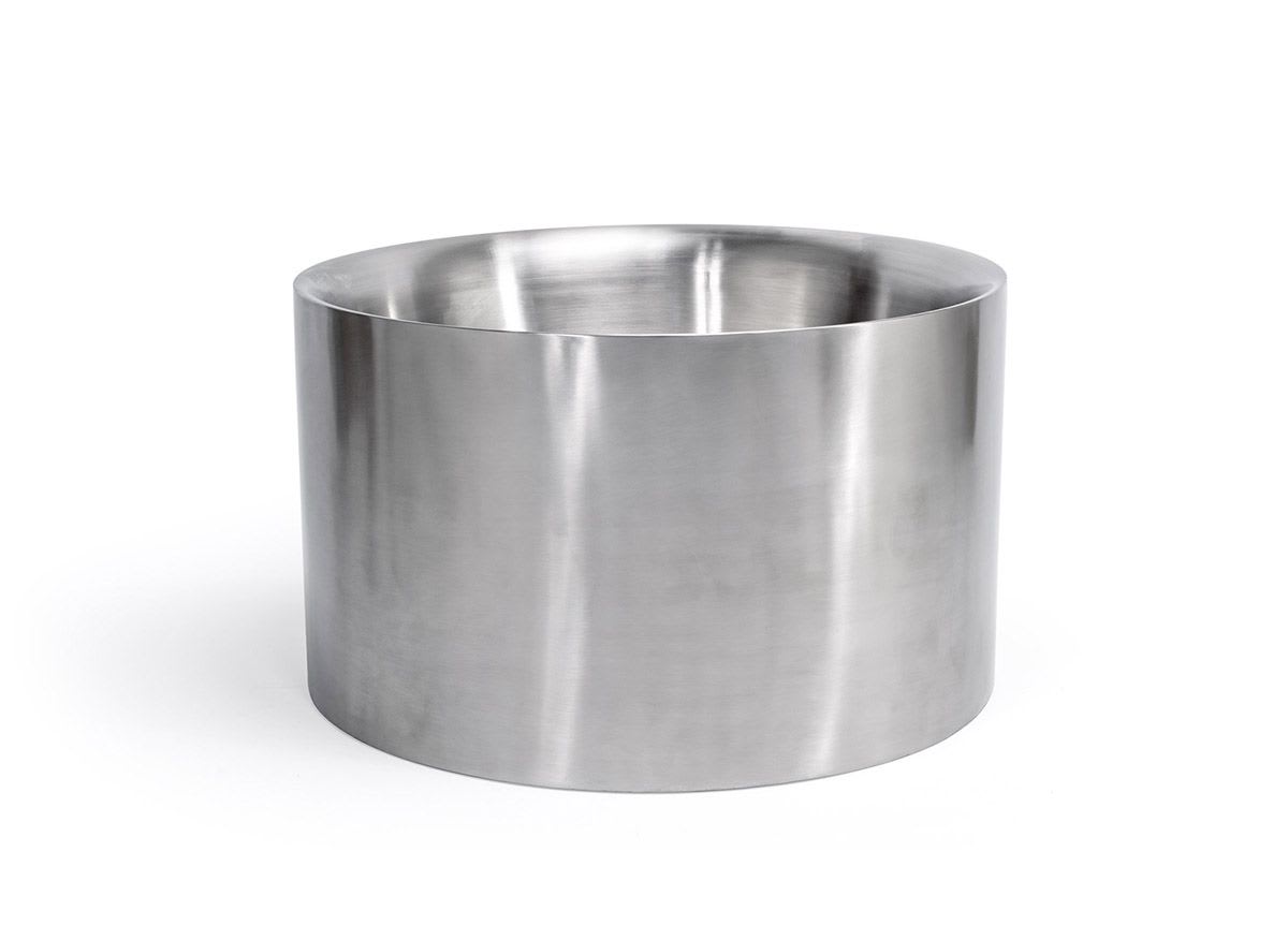 Front of the House SIB001BSS28 15.5" Round Brushed Stainless Double Wall Soho Beverage Tub - 530 oz - Silver