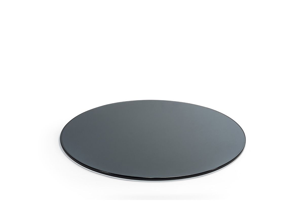 Front of the House BHO124SMG20 19" Round Tempered Glass Board - Smoke