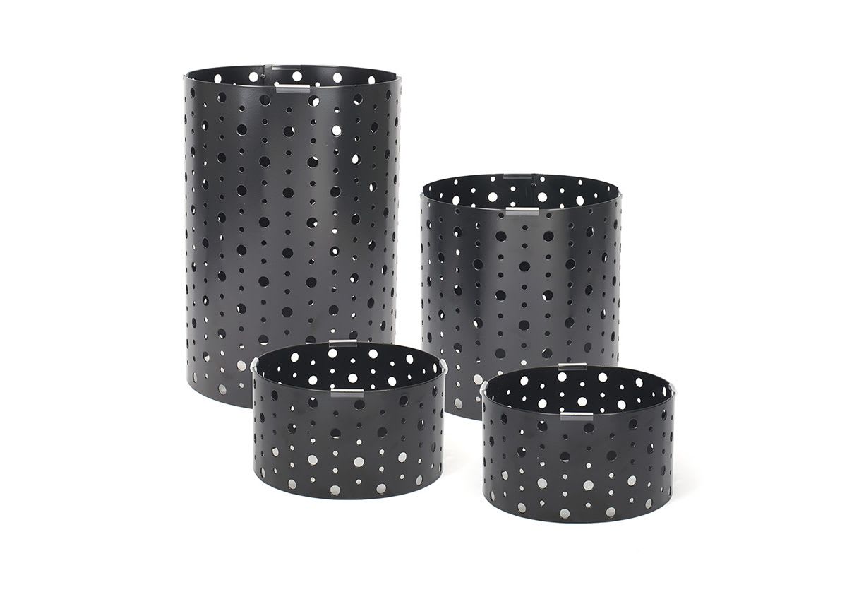 Front of the House BRI004BKI20 Dots Risers - Set of 4 - Matte Black