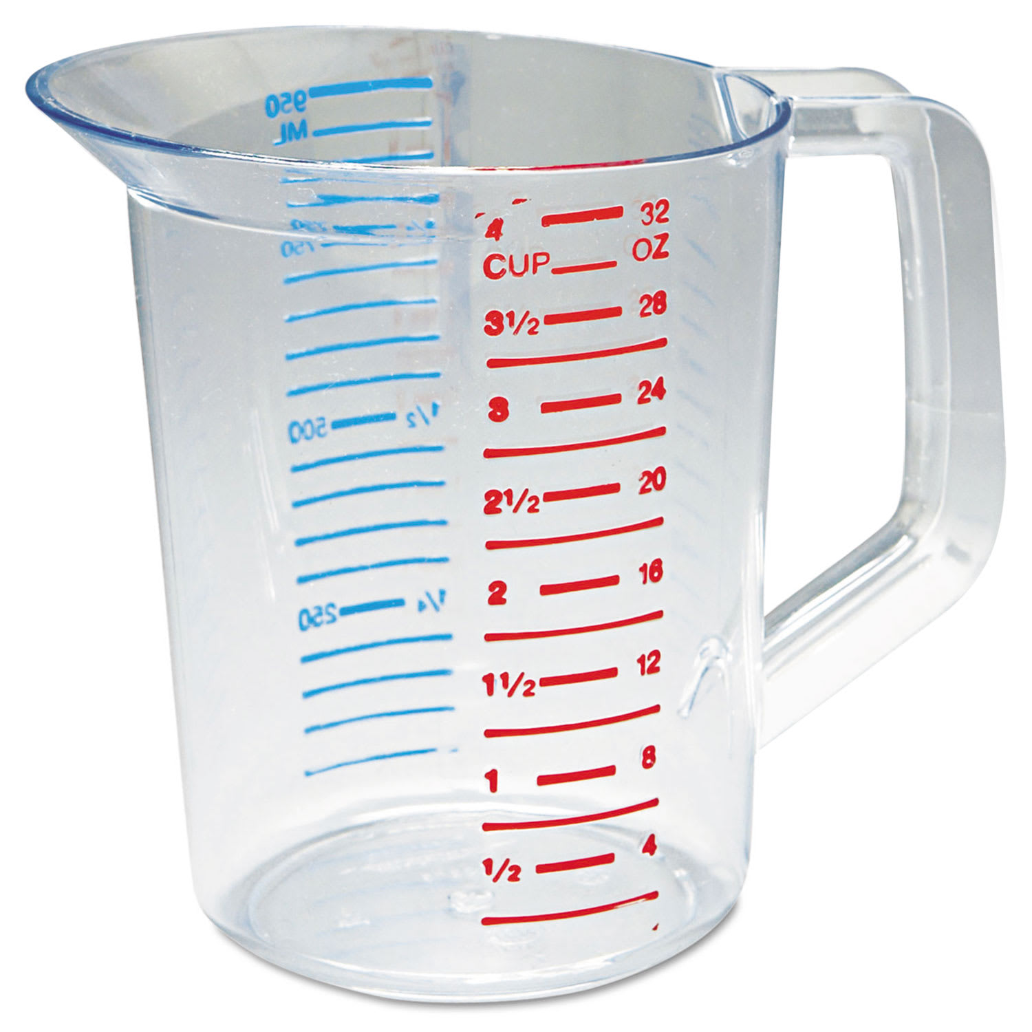 Rubbermaid Commercial FG321600CLR Bouncer Measuring Cup, 32 Oz, Clear