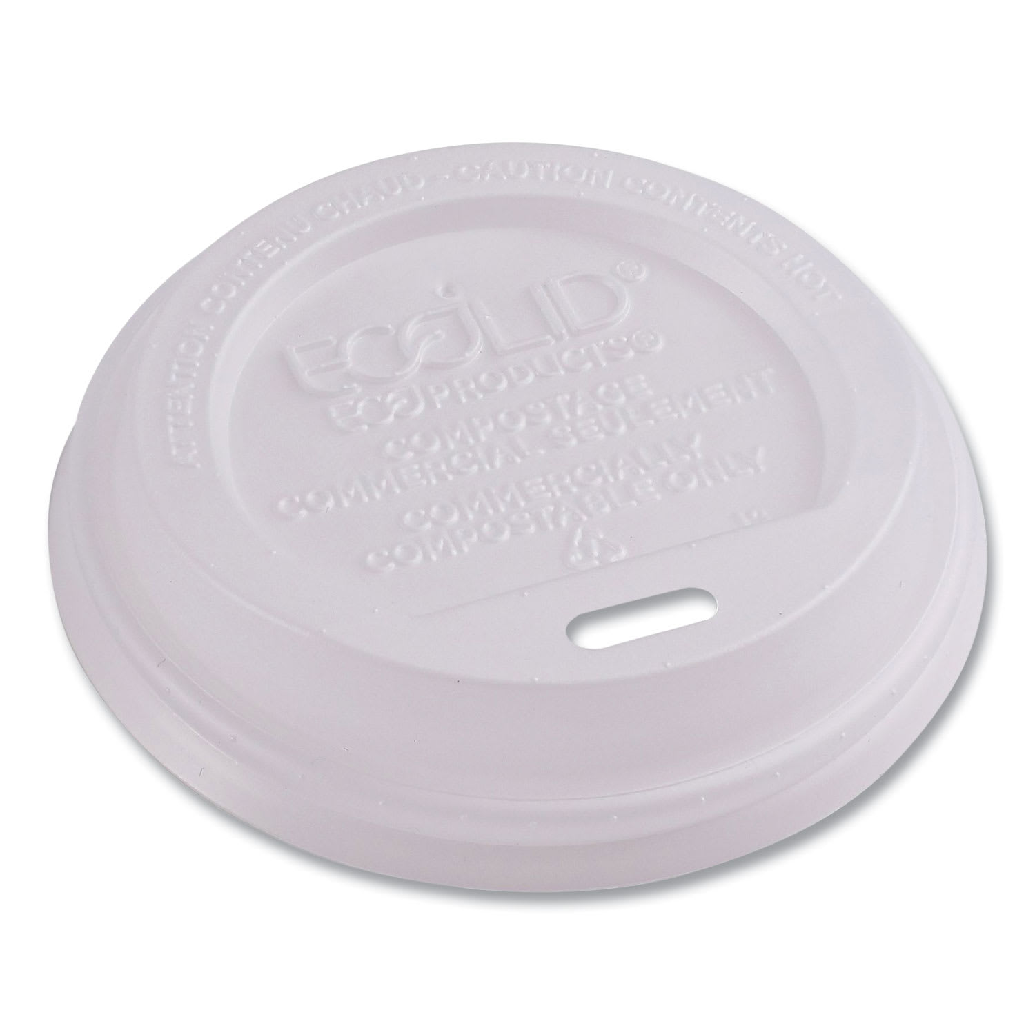 Eco-Products EP-ECOLID-8 Ecolid Renewable/Compostable Hot Cup Lids, Pla, Fits 8 Oz Hot Cups, 50/Packs, 16 Packs/Carton