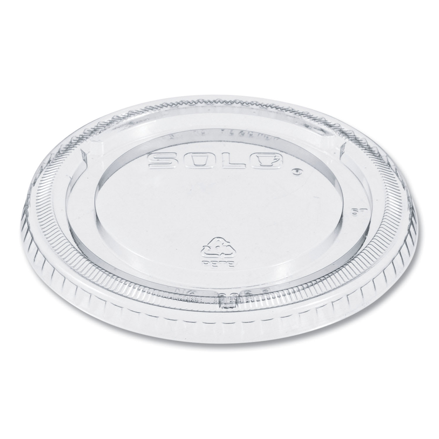 SOLO 626TP Pete Plastic Flat Cold Cup Lids, Fits 12 Oz To 24 Oz Cups, Clear, 1,000/Carton