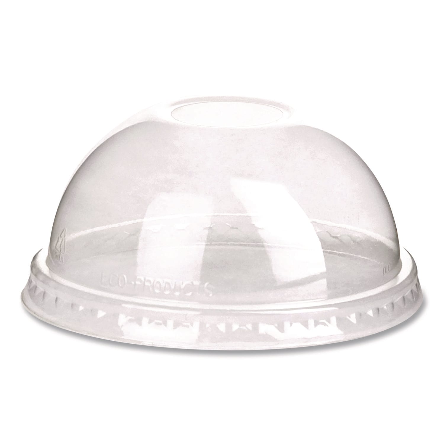 Eco-Products EP-DLCC Greenstripe Cold Cup Dome Lids, With Hole, Fits 9Oz To 24Oz Cups, Clear, 100/Pack, 10 Packs/Carton