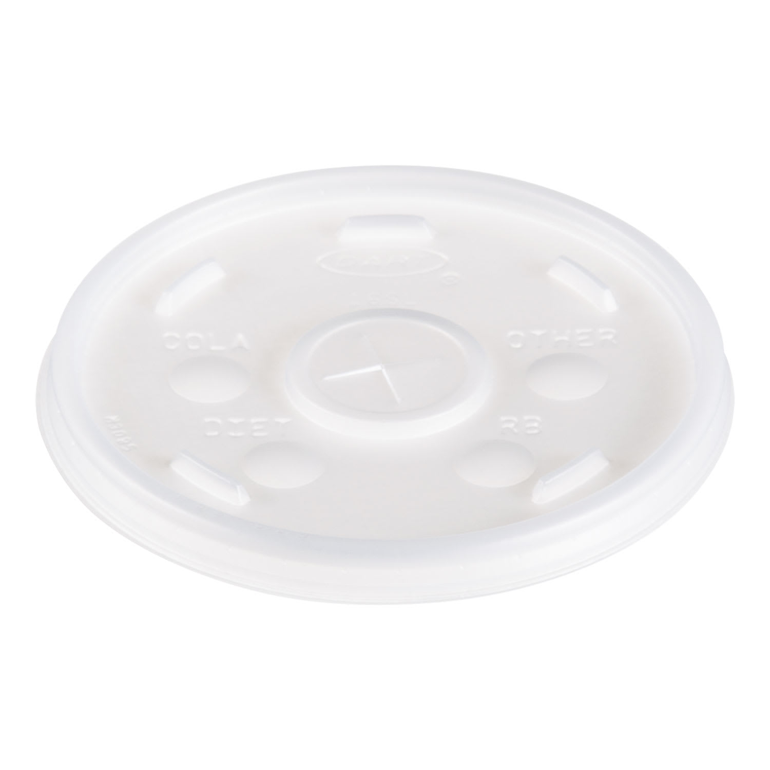 Dart 16SL Plastic Lids, Fits 12 Oz To 24 Oz Hot/Cold Foam Cups, Straw-Slot Lid, White, 100/Pack, 10 Packs/Carton