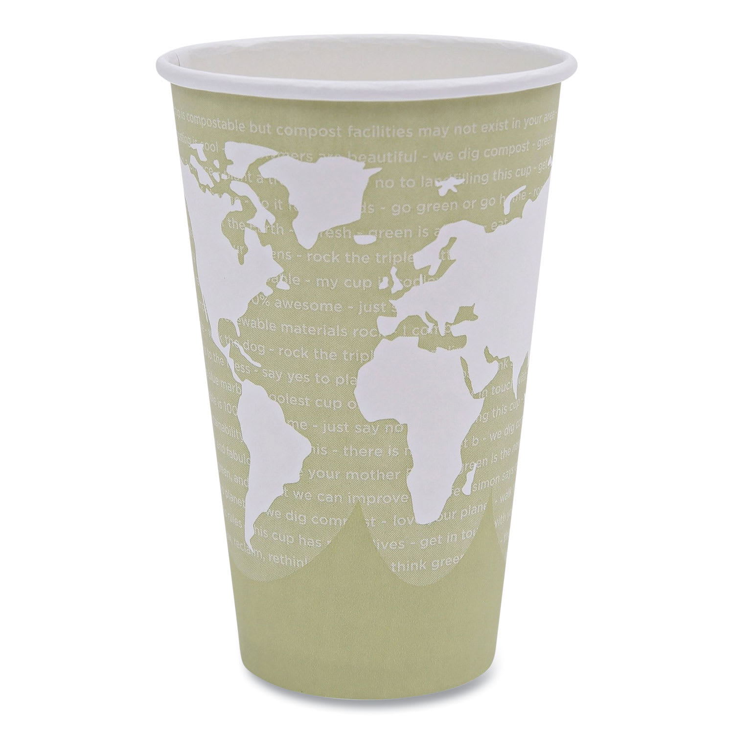 Eco-Products EP-BHC16-WA World Art Renewable And Compostable Hot Cups, 16 Oz, 50/Pack, 20 Packs/Carton