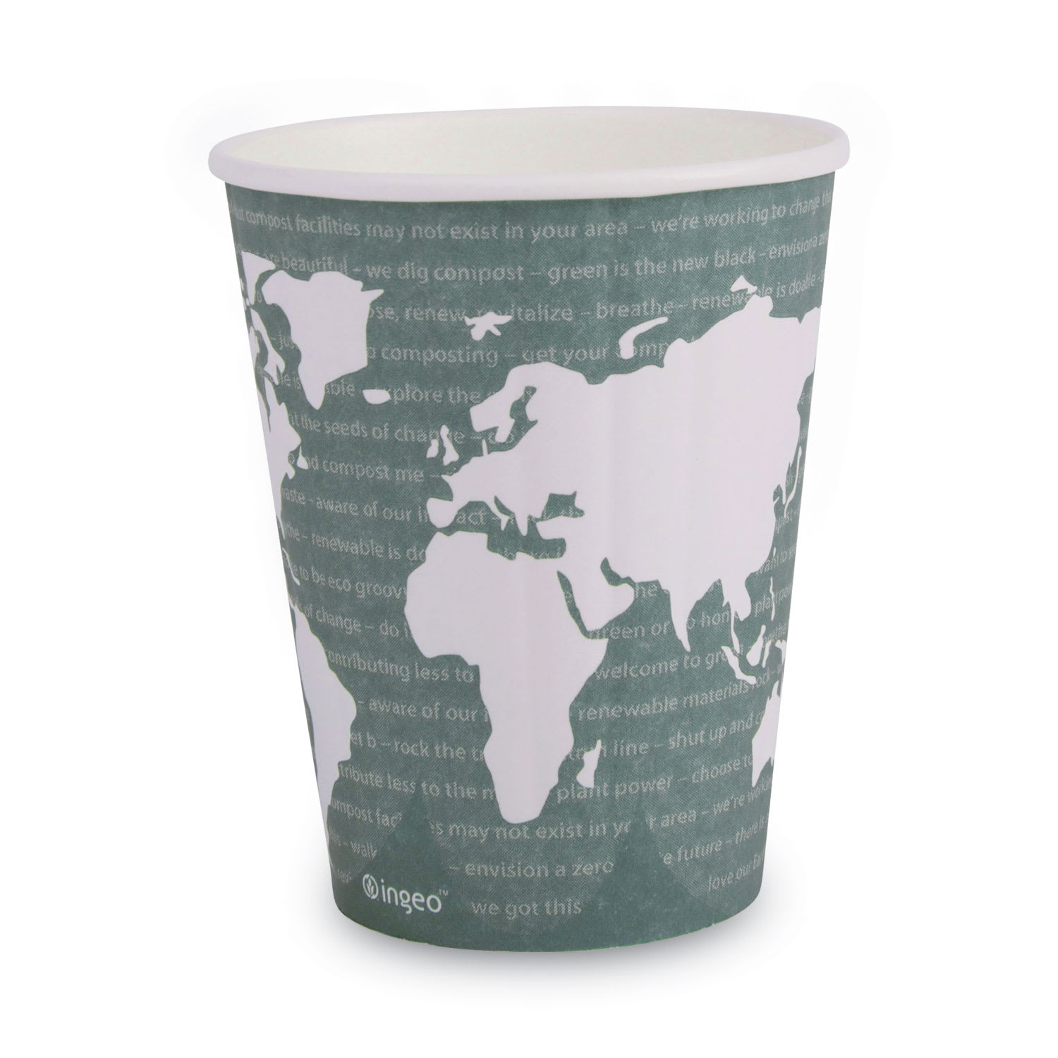 Eco-Products EP-BNHC12-WD World Art Renewable And Compostable Insulated Hot Cups, Pla, 12 Oz, 40/Packs, 15 Packs/Carton