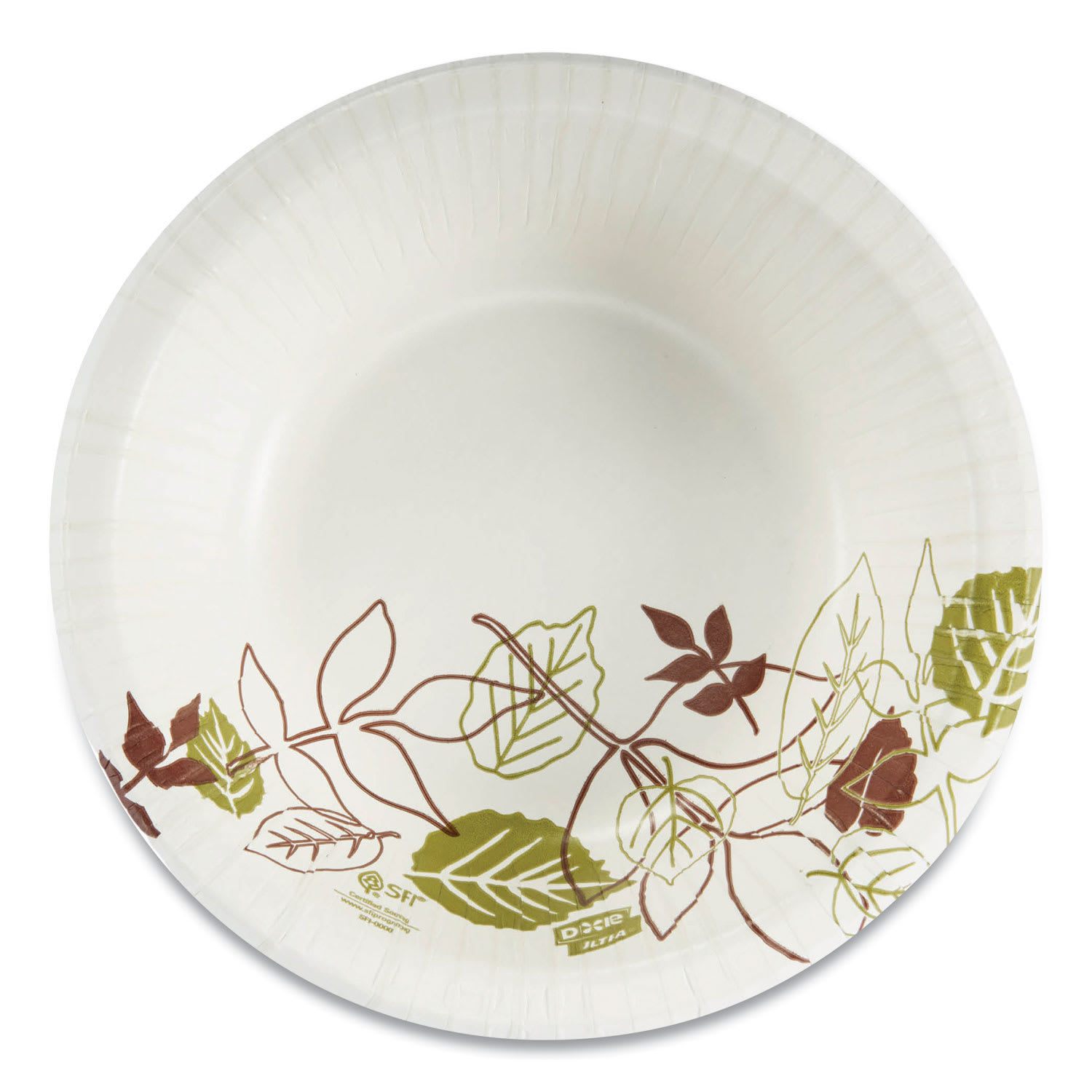 Dixie SX20PATH Pathways Heavyweight Paper Bowls, 20 Oz, Green/Burgundy, 500/Carton