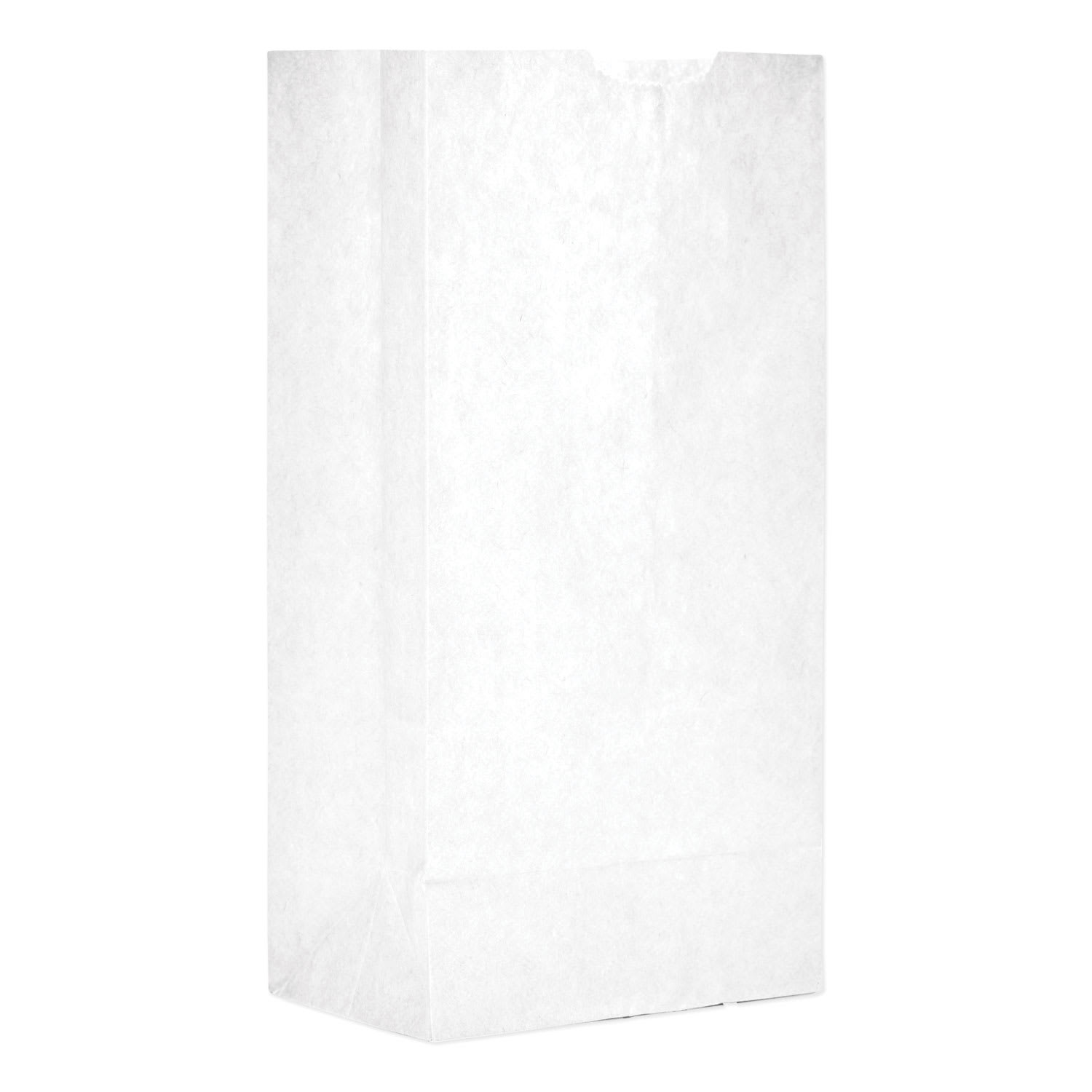 General GW4500 Grocery Paper Bags, #4 Size, 5" X 3.33" X 9.75", White, 500/Bundle