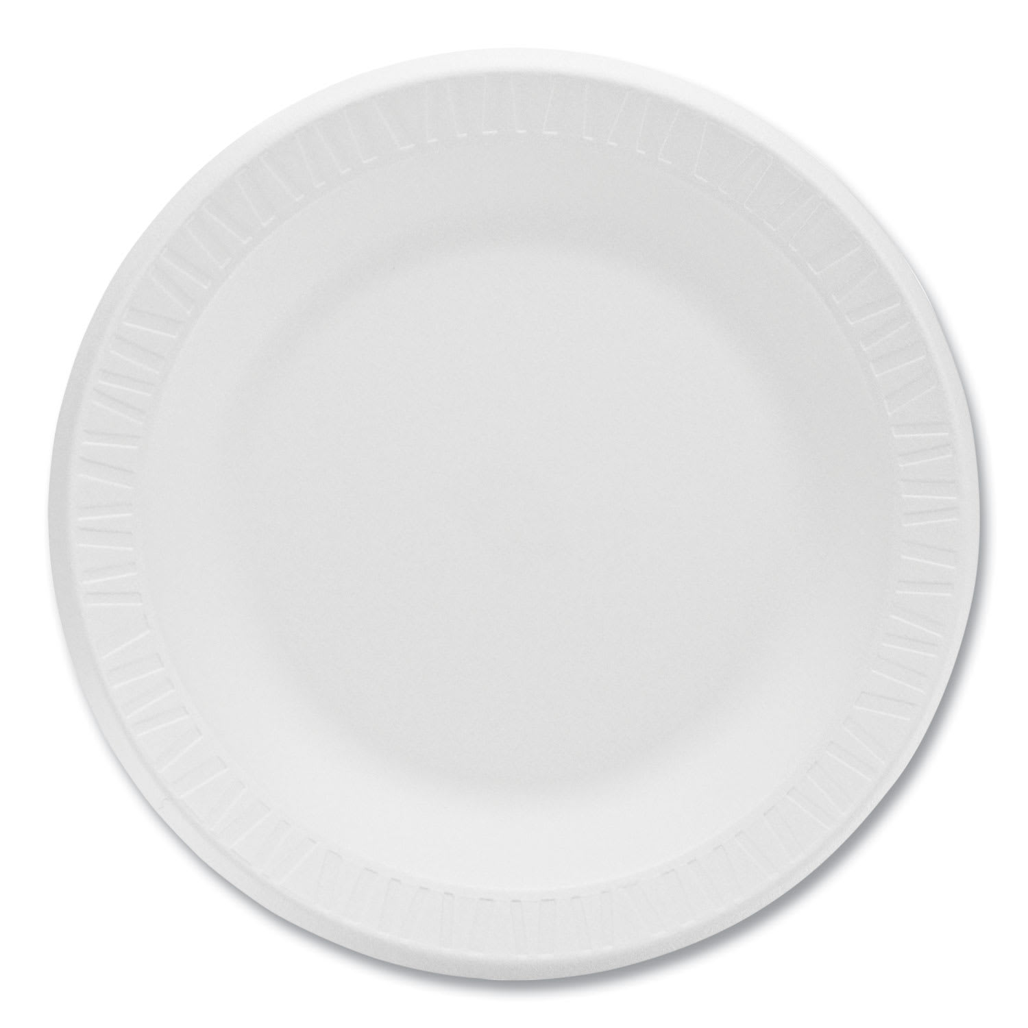 Dart 10PWCR Concorde Foam Plate, 10.25" Dia, White, 125/Pack, 4 Packs/Carton