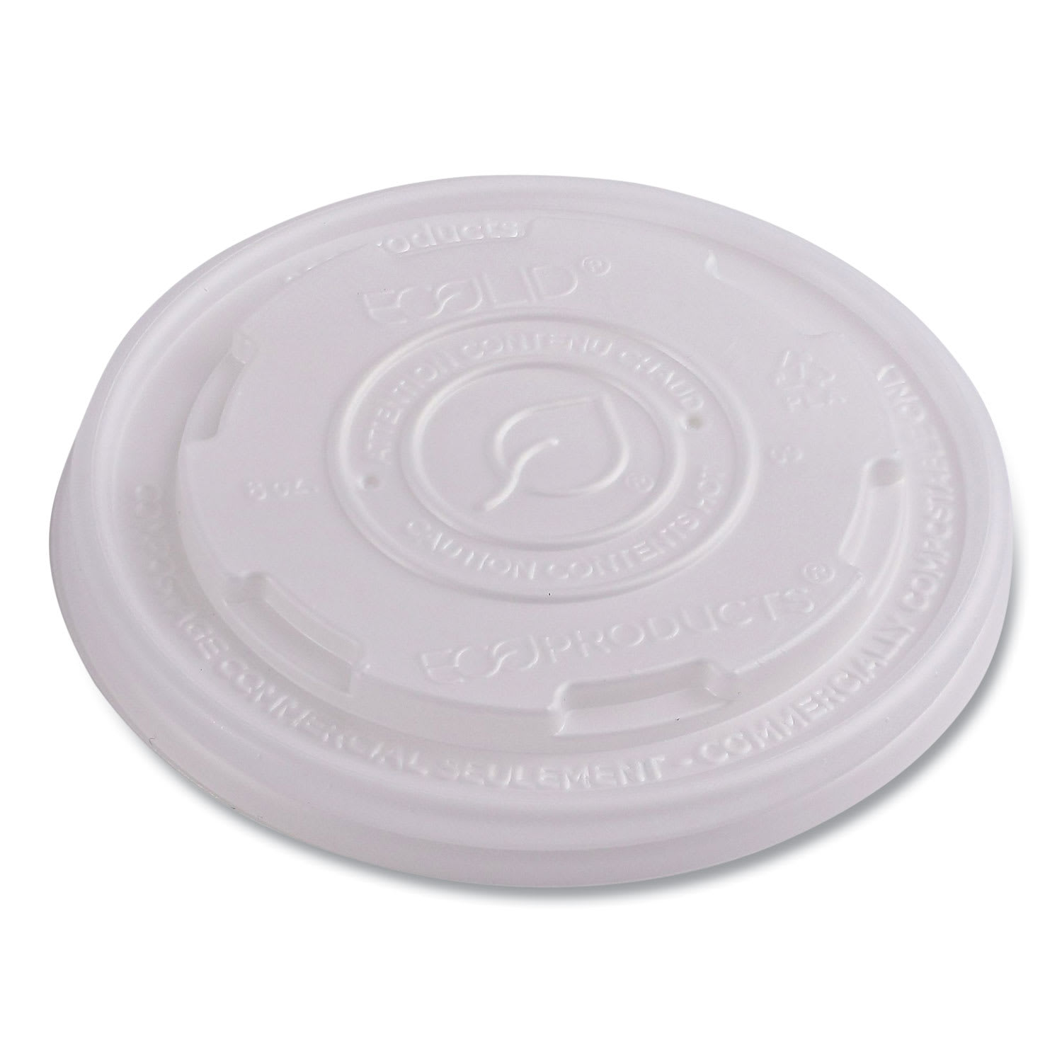 Eco-Products EP-ECOLID-SPS World Art Pla-Laminated Soup Container Lids, Fits 8 Oz Sizes, Translucent, Plastic, 50/Pack, 20 Packs/Carton