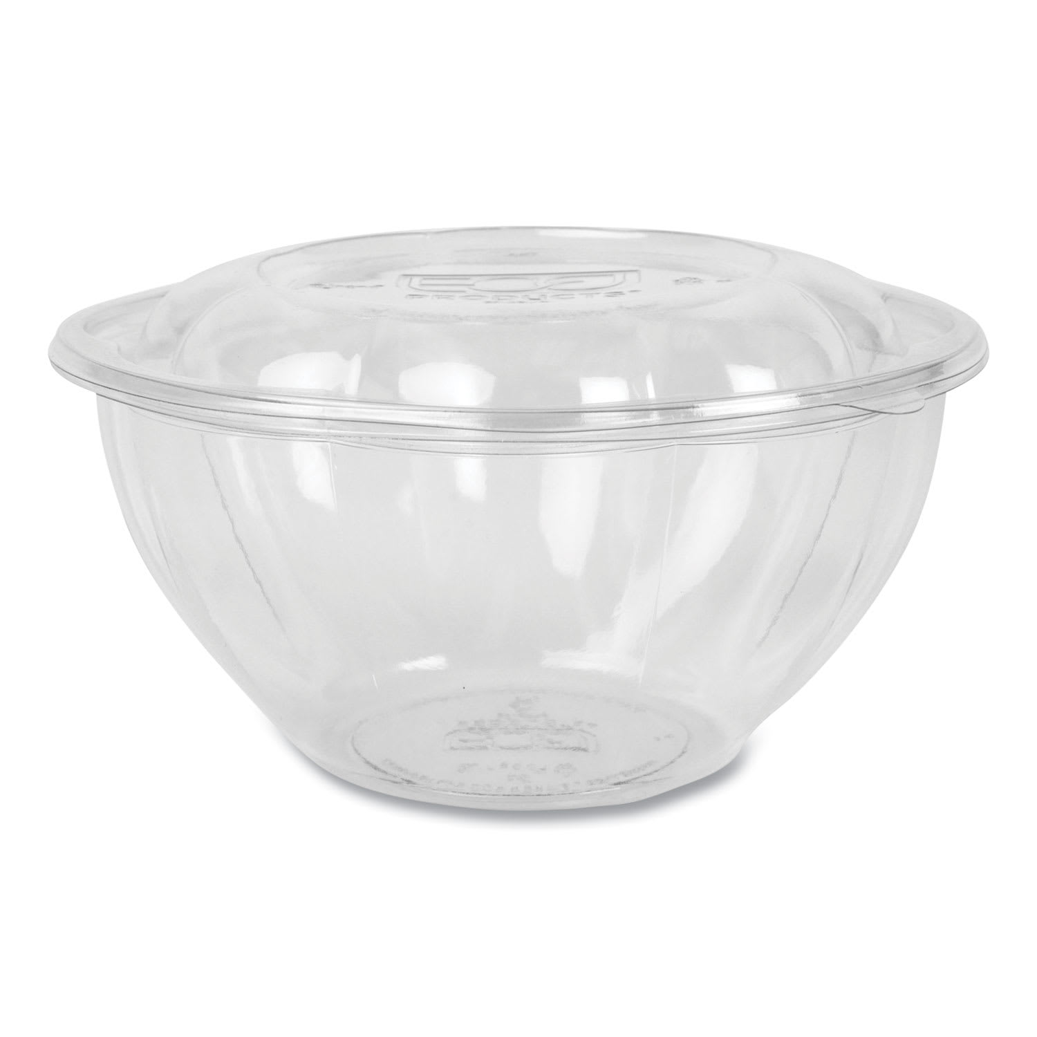 Eco-Products EP-SB32 Renewable And Compostable Salad Bowls With Lids, 32 Oz, Clear, Plastic, 50/Pack, 3 Packs/Carton