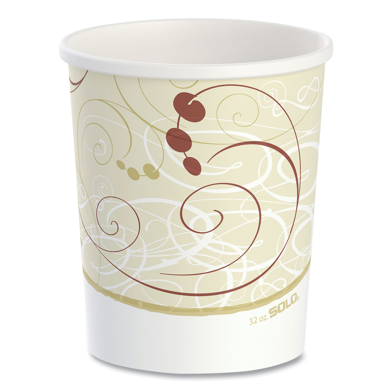 SOLO H4325-J8000 Flexstyle Double Poly Paper Containers, 32 Oz, Symphony Design, Paper, 25/Pack, 20 Packs/Carton