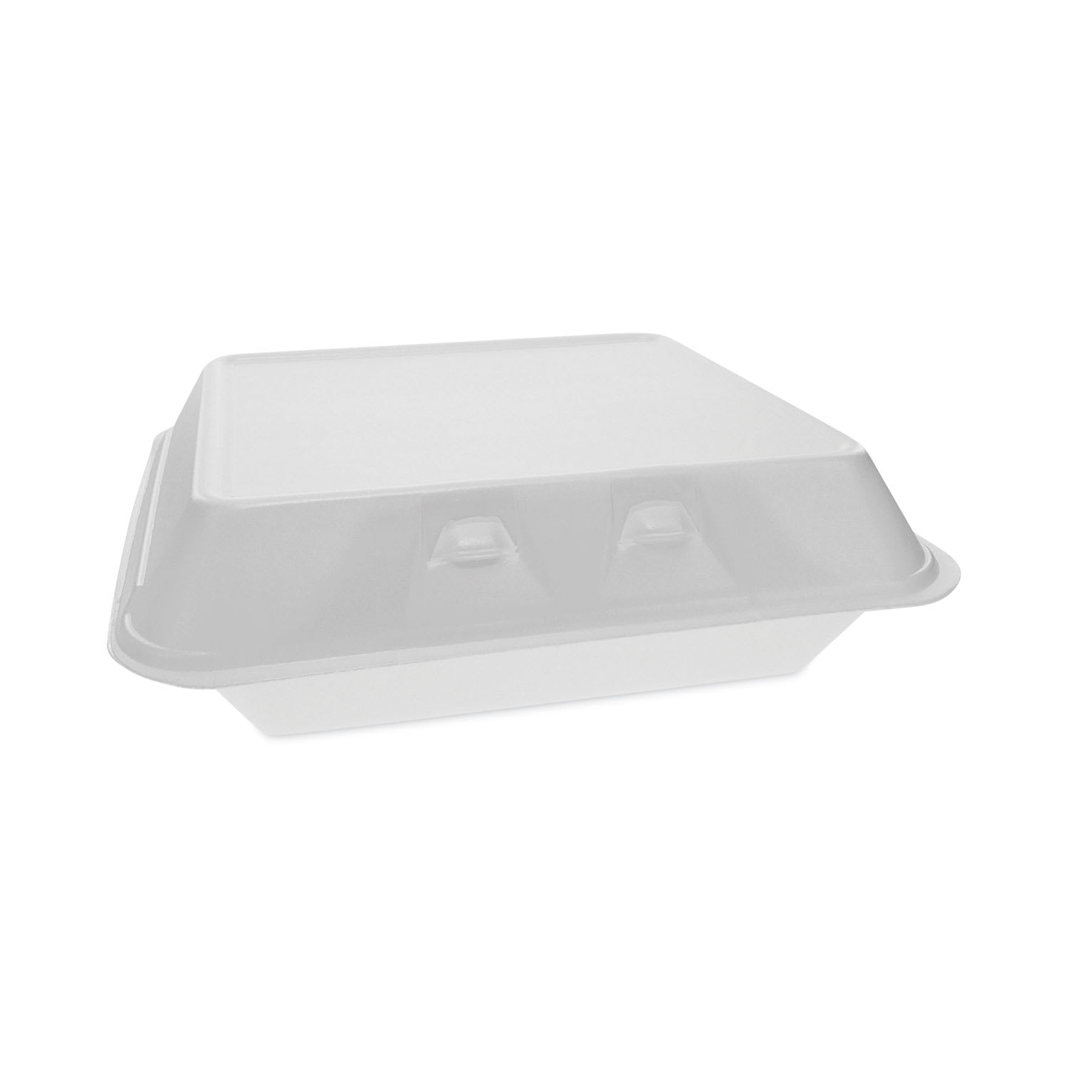 Pactiv Evergreen YHLW10010000 Smartlock Foam Hinged Lid Container, X-Large, 9.5 X 10.5 X 3.25, White, 250/Carton