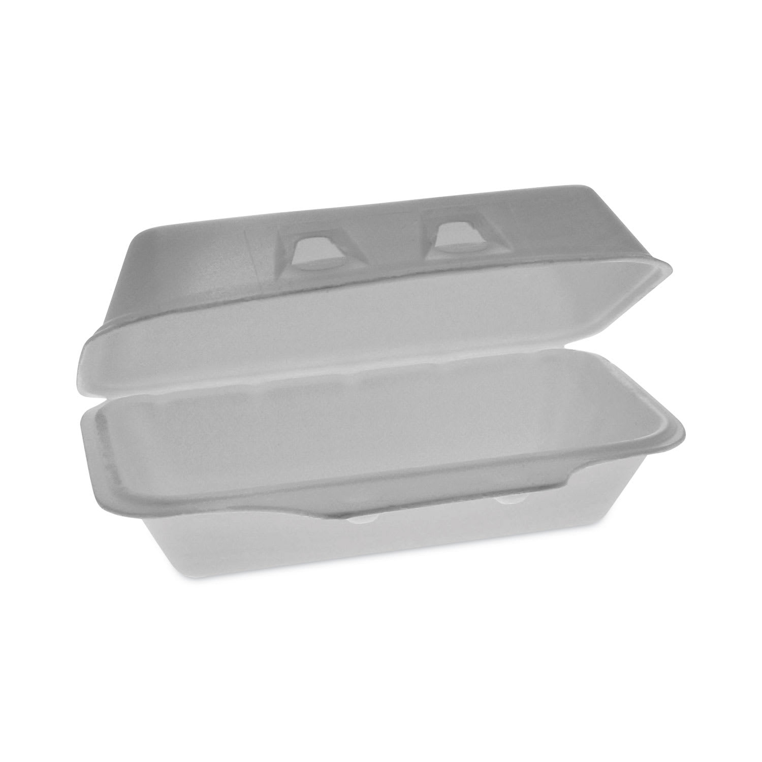 Pactiv Evergreen YHLW01840000 Smartlock Foam Hinged Lid Container, Medium, 8.75 X 4.5 X 3.13, White, 440/Carton