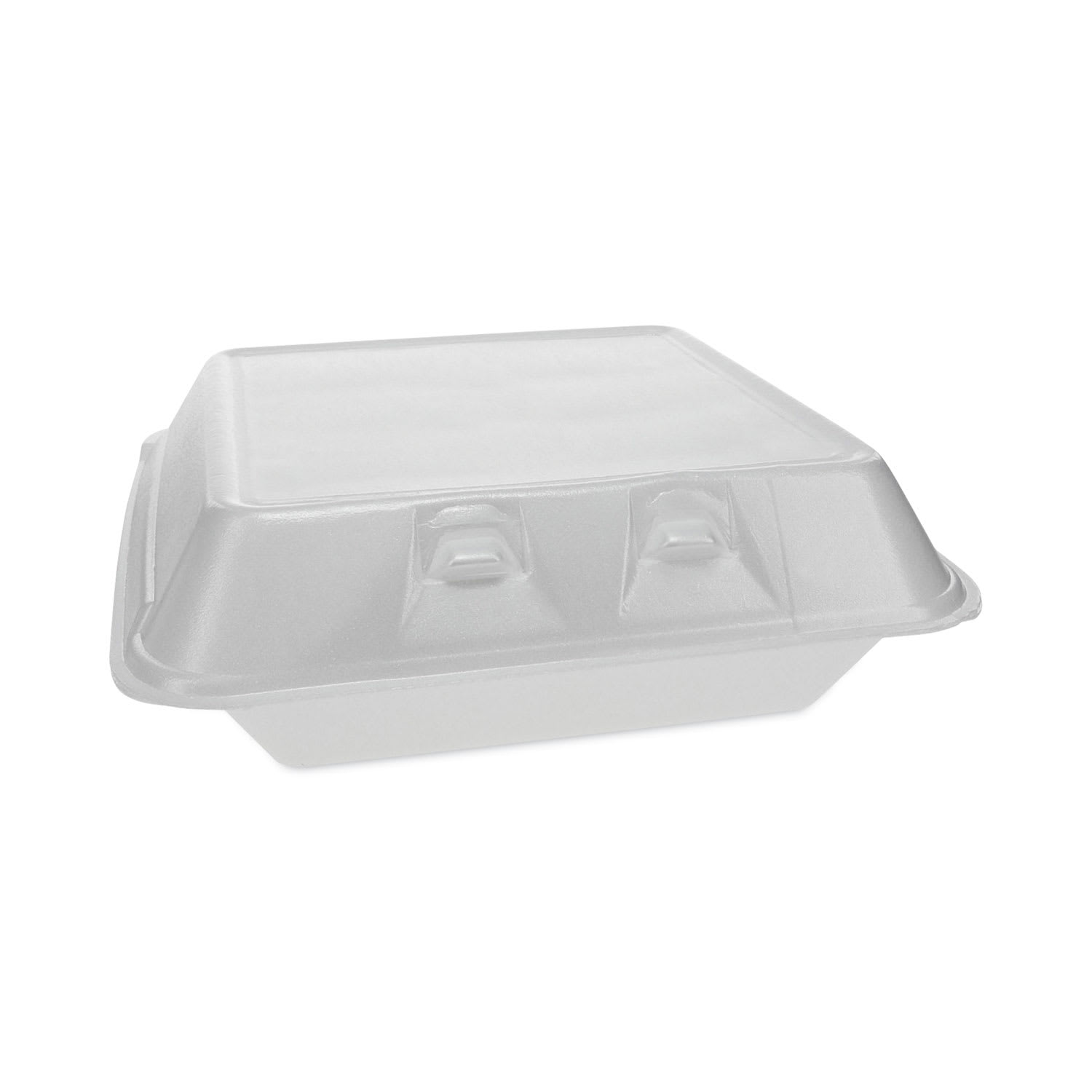 Pactiv Evergreen YHLW09010000 Smartlock Foam Hinged Lid Container, Large, 9 X 9.13 X 3.25, White, 150/Carton