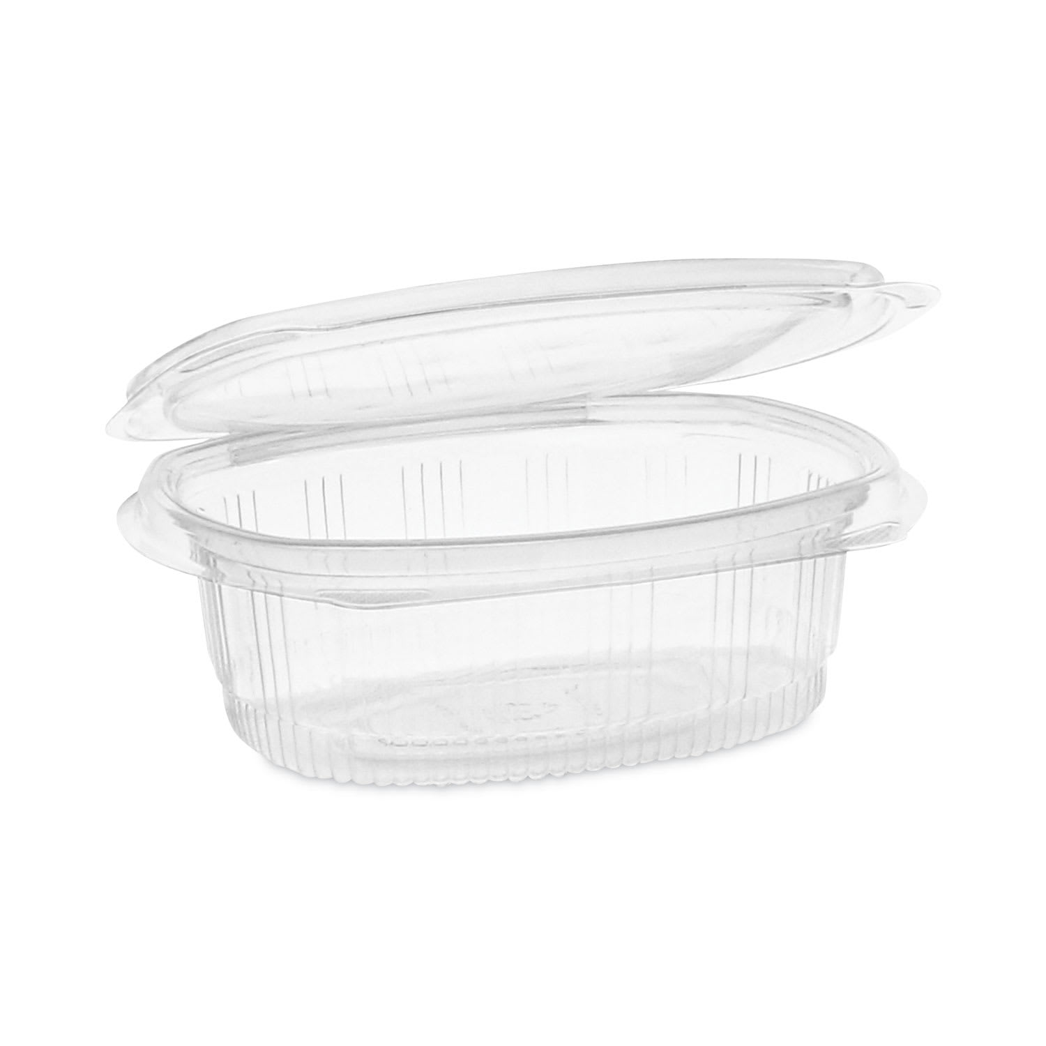Pactiv Evergreen 0CA910160000 Earthchoice Recycled Pet Hinged Container, 16 Oz, 4.92 X 5.87 X 2.48, Clear, Plastic, 200/Carton