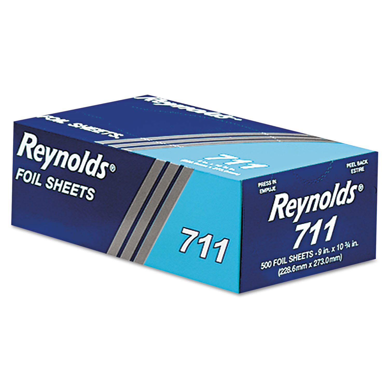 Reynolds Wrap 711 Pop-Up Interfolded Aluminum Foil Sheets, 9 X 10.75, 500 Sheets/Box, 6 Boxes/Carton