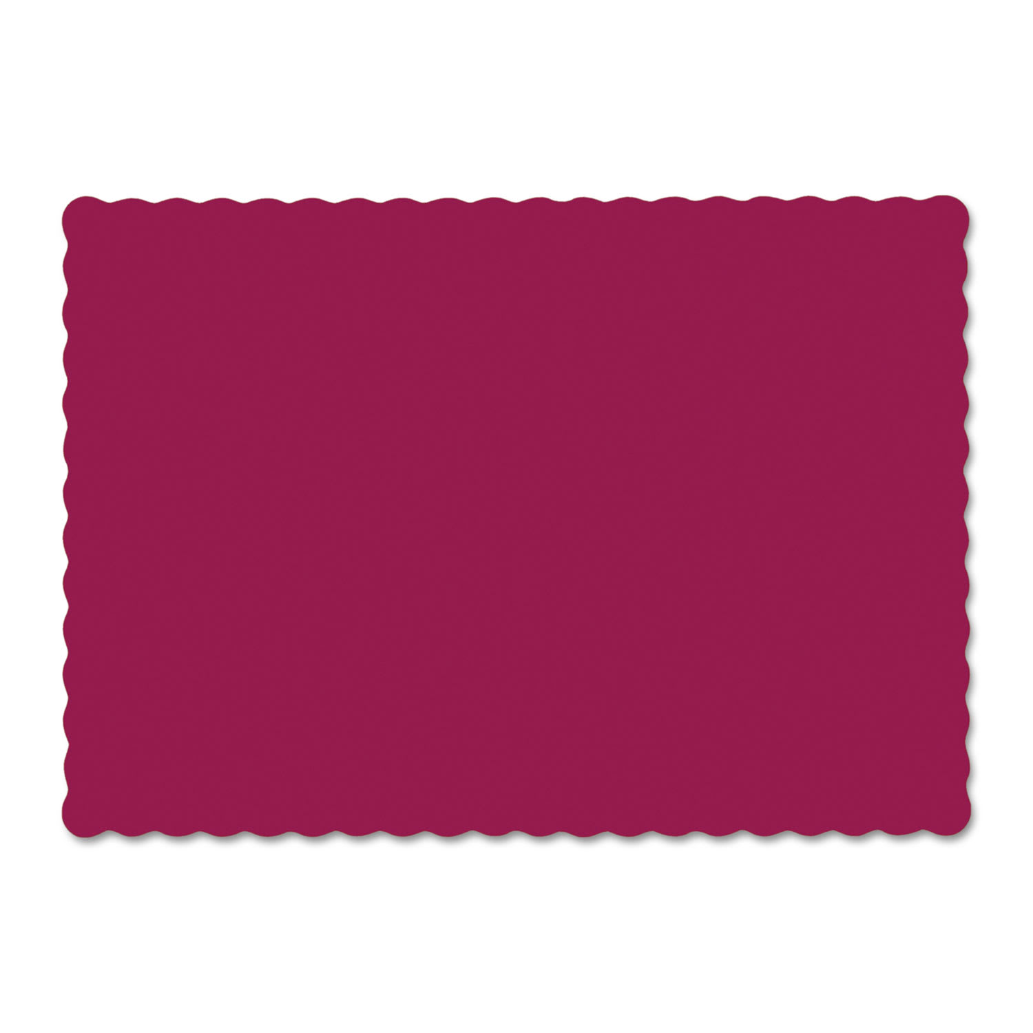 Hoffmaster 310524 Solid Color Scalloped Edge Placemats, 9.5 X 13.5, Burgundy, 1,000/Carton