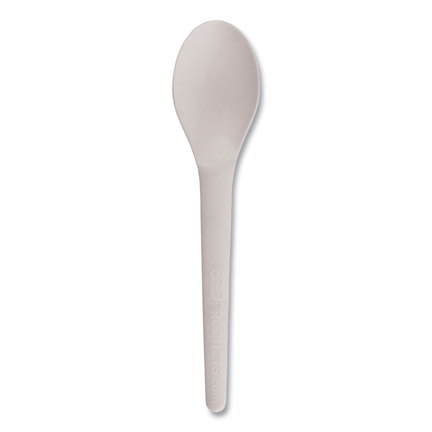 Eco-Products EP-S013 Plantware Compostable Cutlery, Spoon, 6", Pearl White, 50/Pack, 20 Pack/Carton
