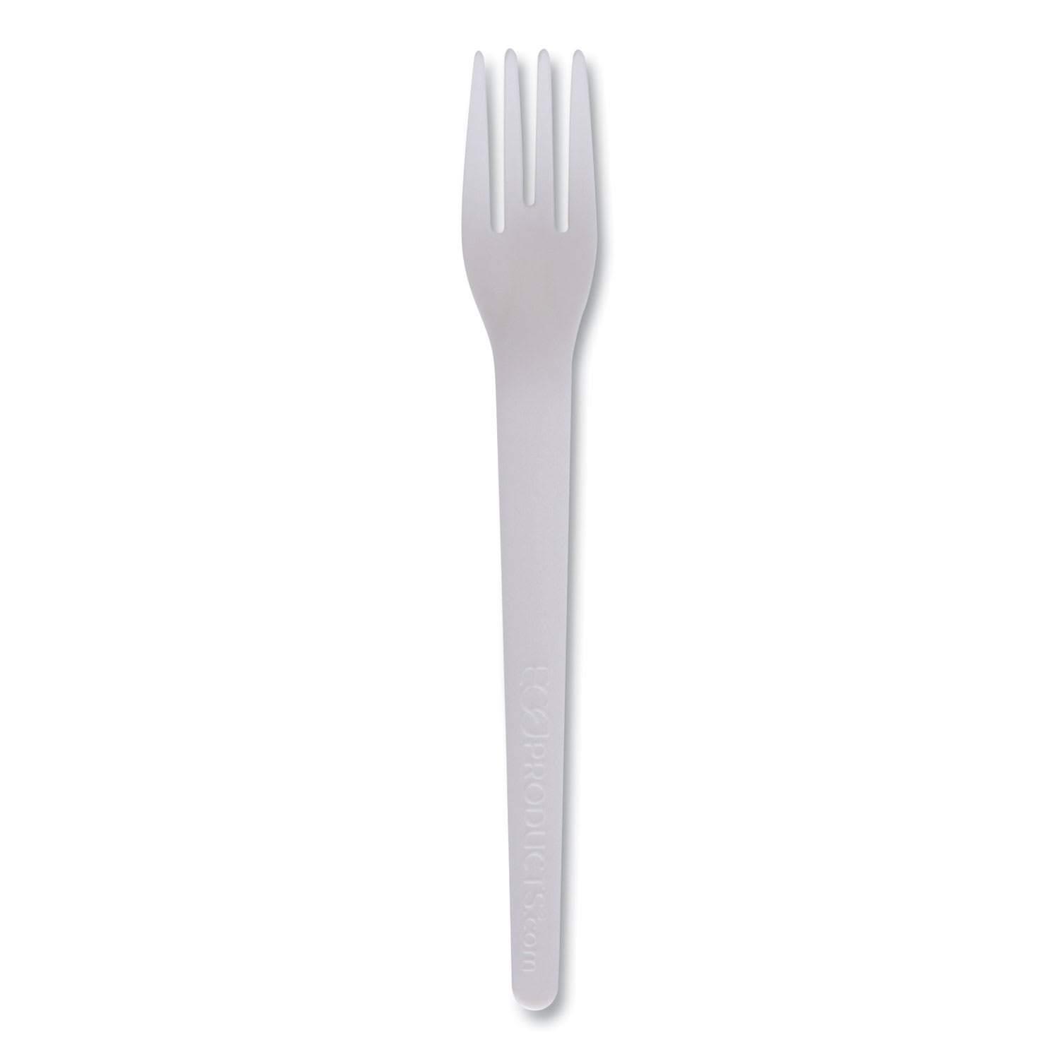 Eco-Products EP-S012 Plantware Compostable Cutlery, Fork, 6", Pearl White, 50/Pack, 20 Pack/Carton