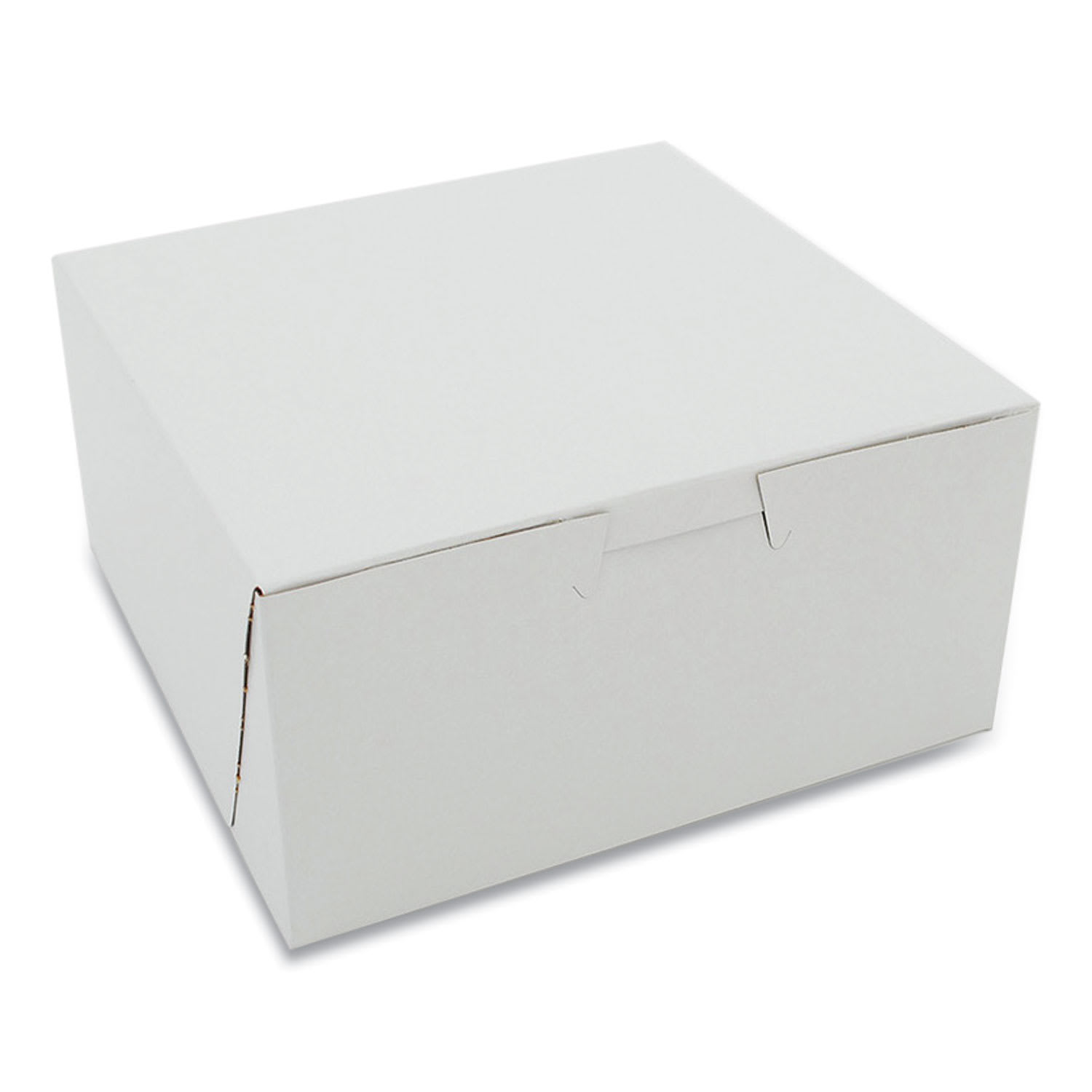 SCT 1505 White One-Piece Non-Window Bakery Boxes, Standard, 3 X 6 X 6, White, Paper, 250/Carton