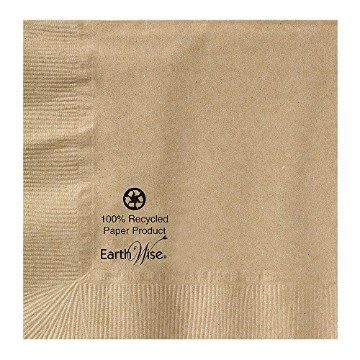 Outlet Hoffmaster 180230 Earth Wise 5" Kraft Beverage Napkins - 2 Ply