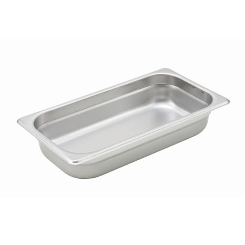 Winco SPJH-302 1/3 Size Steam Table Pan, 2-1/2" Deep, 22 ga.