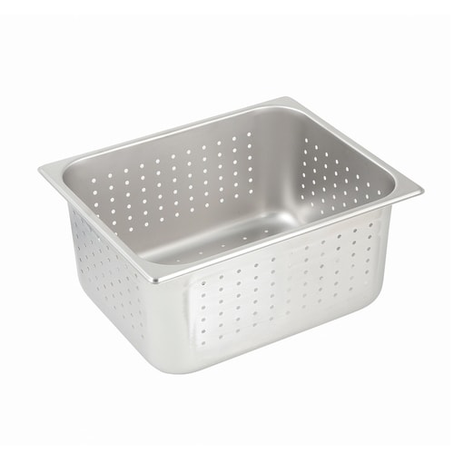 Winco SPHP6 1/2 Size Perforated Steam Table Pan, 6" Deep, 25 ga.