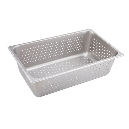 Winco SPJH-106PF Full Size Perforated Steam Table Pan, 6" Deep, 25 ga.