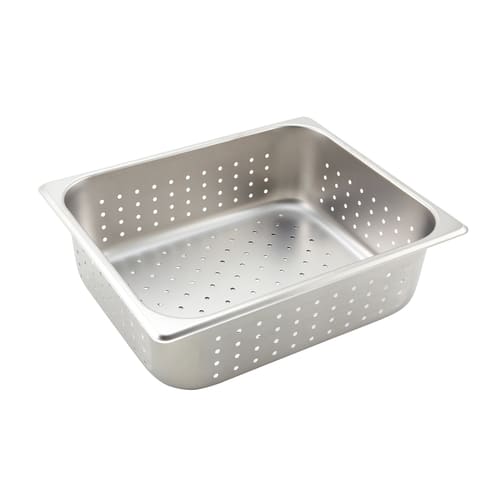 Winco SPHP4 1/2 Size Perforated Steam Table Pan, 4" Deep, 25 ga.