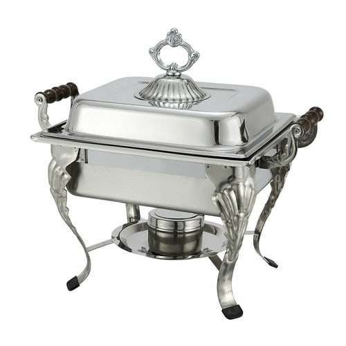 Winco 508 4 qt Half-Size Square Crown Chafer
