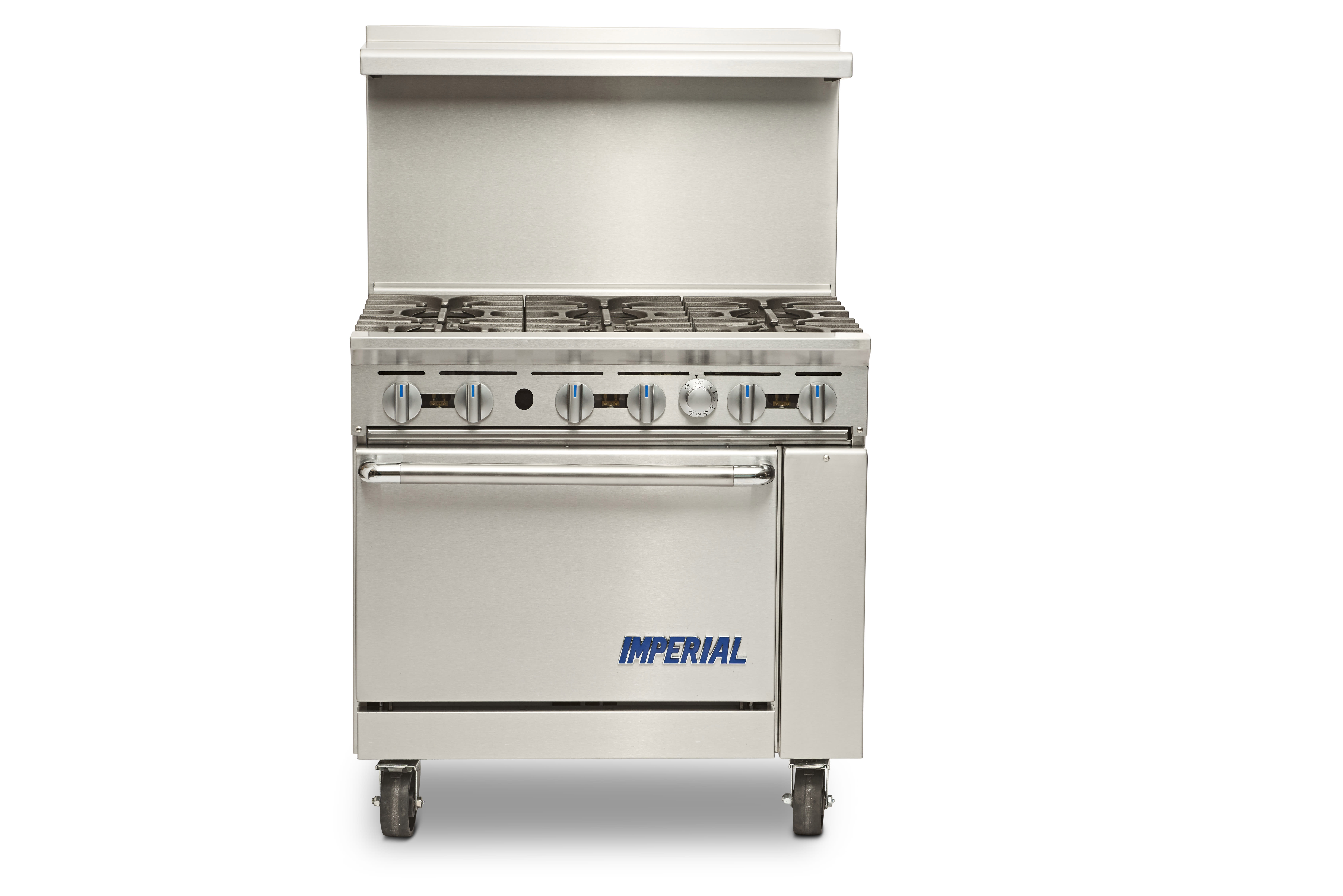 Imperial IR-6 Pro Series Range 36" Wide Range With Oven - Natural Gas, Stainless Steel
