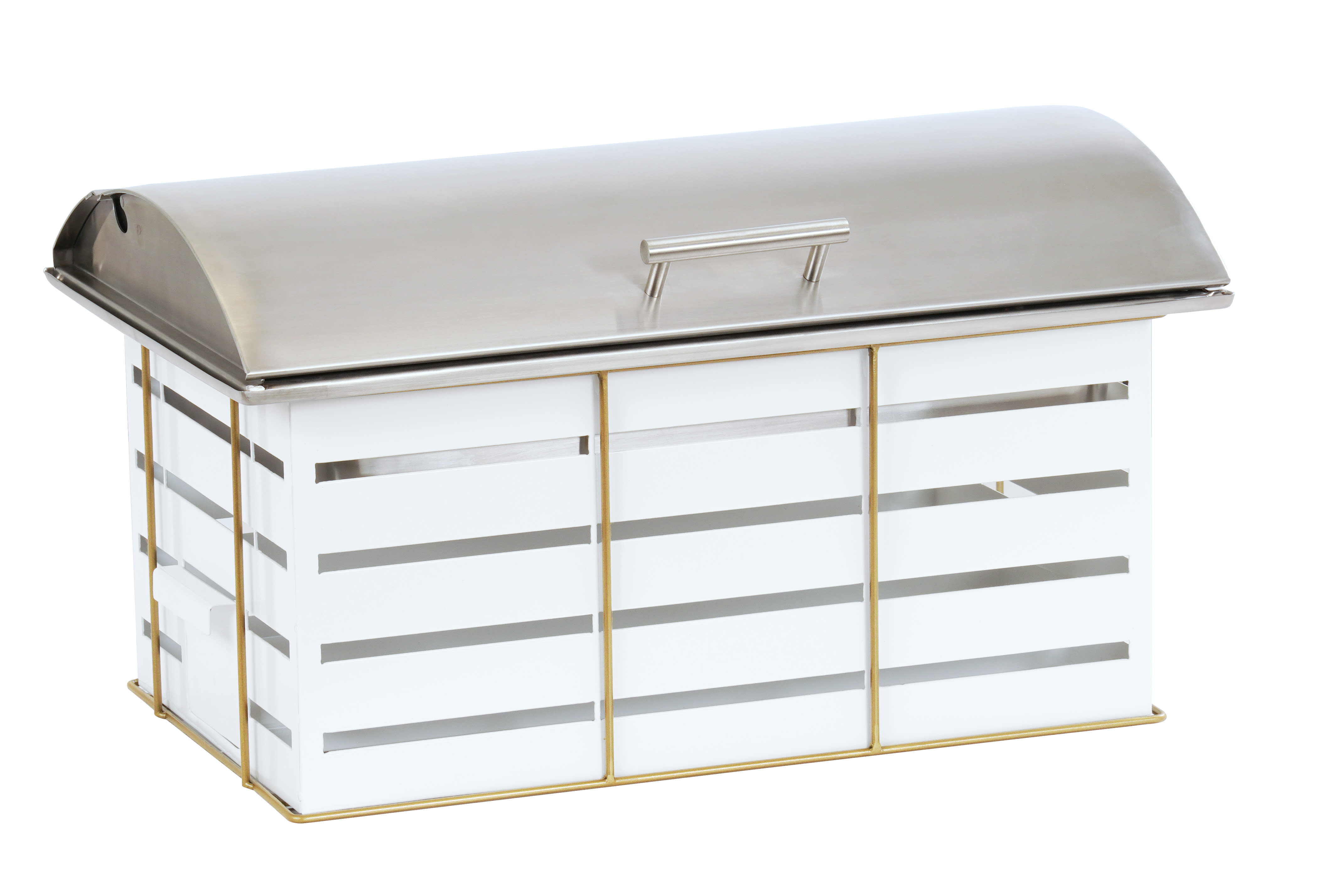 Cal-Mil 22630-15 Empire Chafer, Includes Stainless Steel Cover, White