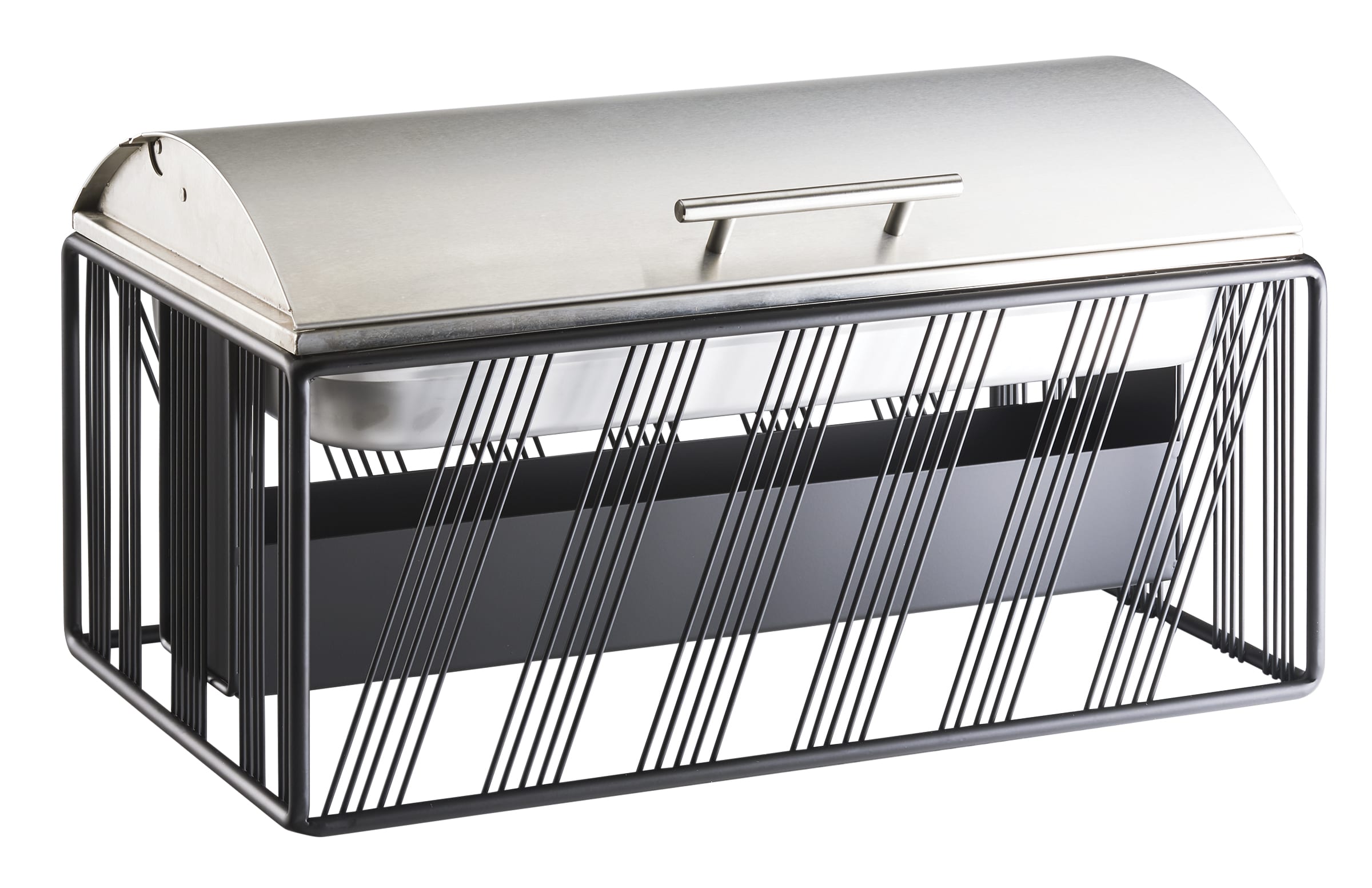Cal-Mil 4113-13 Portland Chafer, Includes Stainless Steel Cover, Black