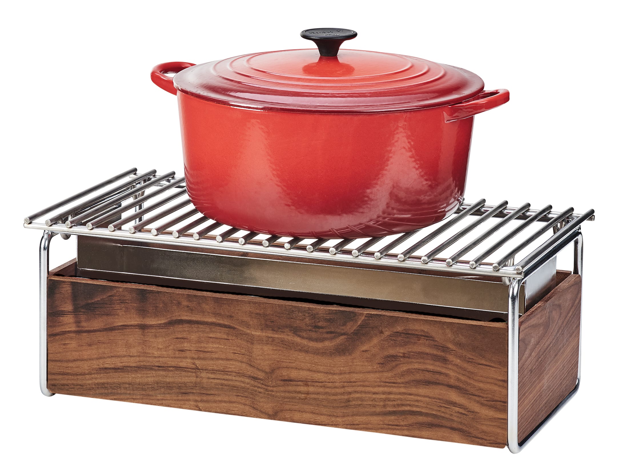 Cal-Mil 3722-49 Mid-Century Chafer Alternative Chrome, 12" X 22"