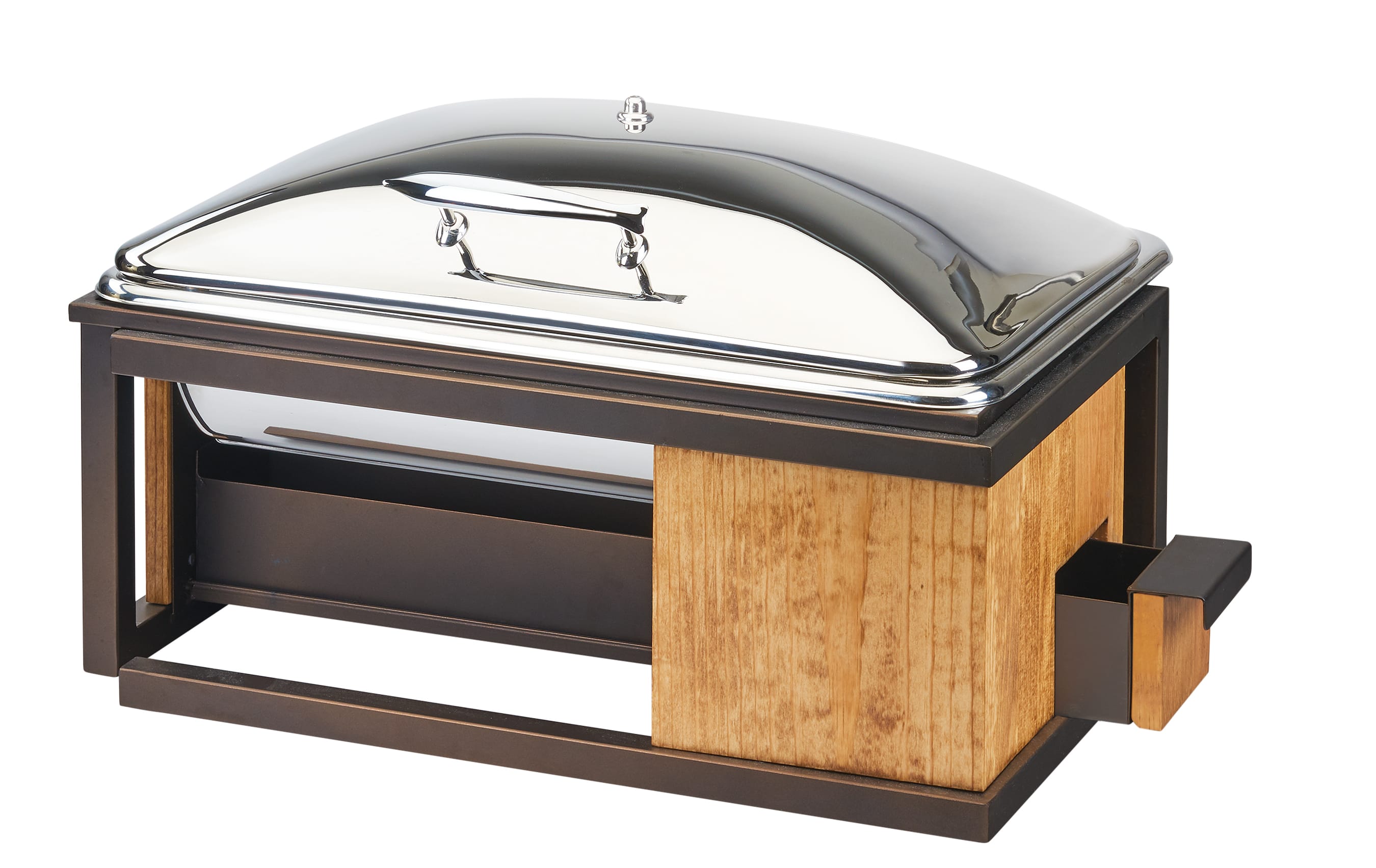 Cal-Mil 3907-84 Sierra Chafer, Includes Stainless Steel Cover with Self-Closing Lid