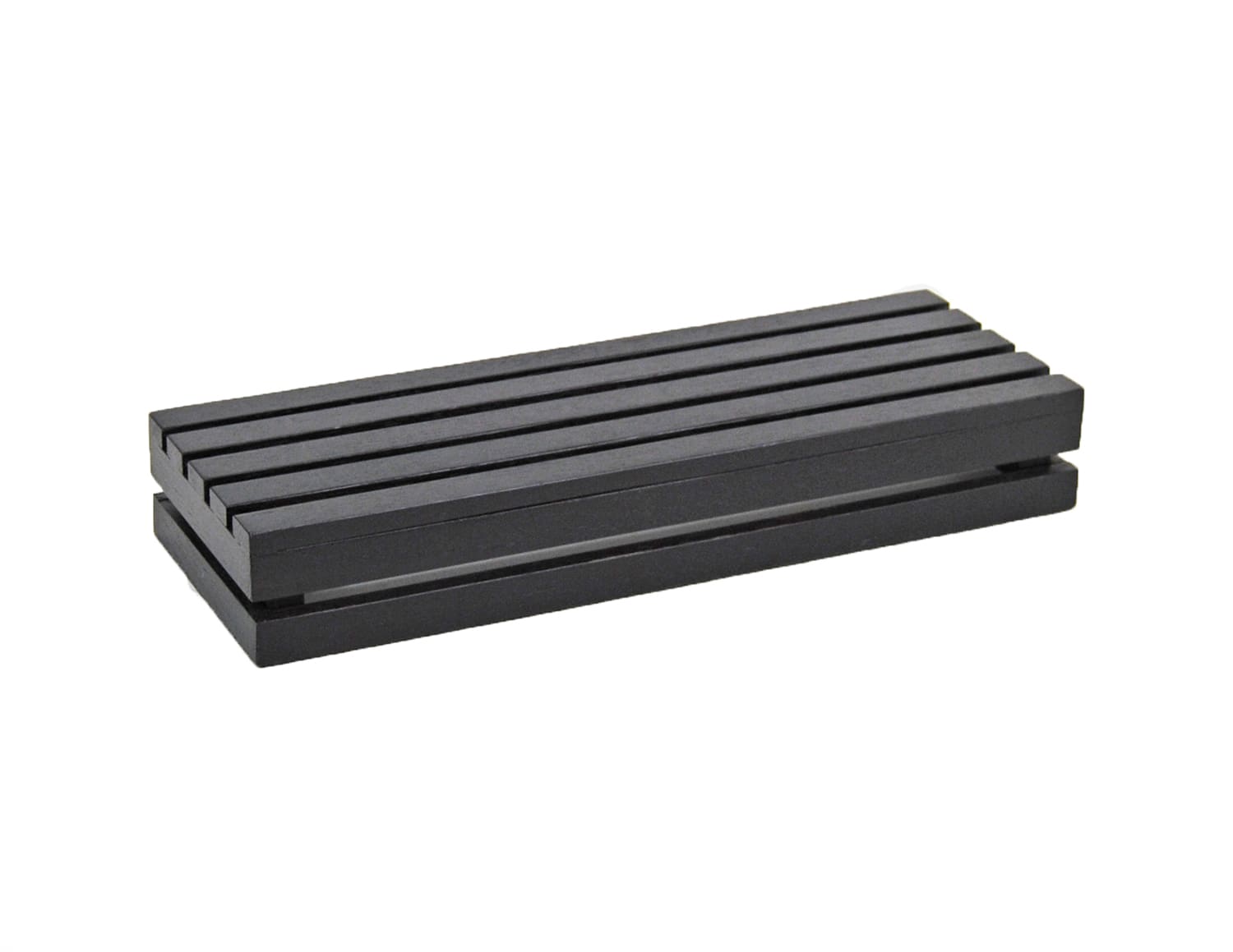 Cal-Mil 1943-3-96 Midnight Bamboo Rectangular Crate Riser, 20" X 7" X 3"