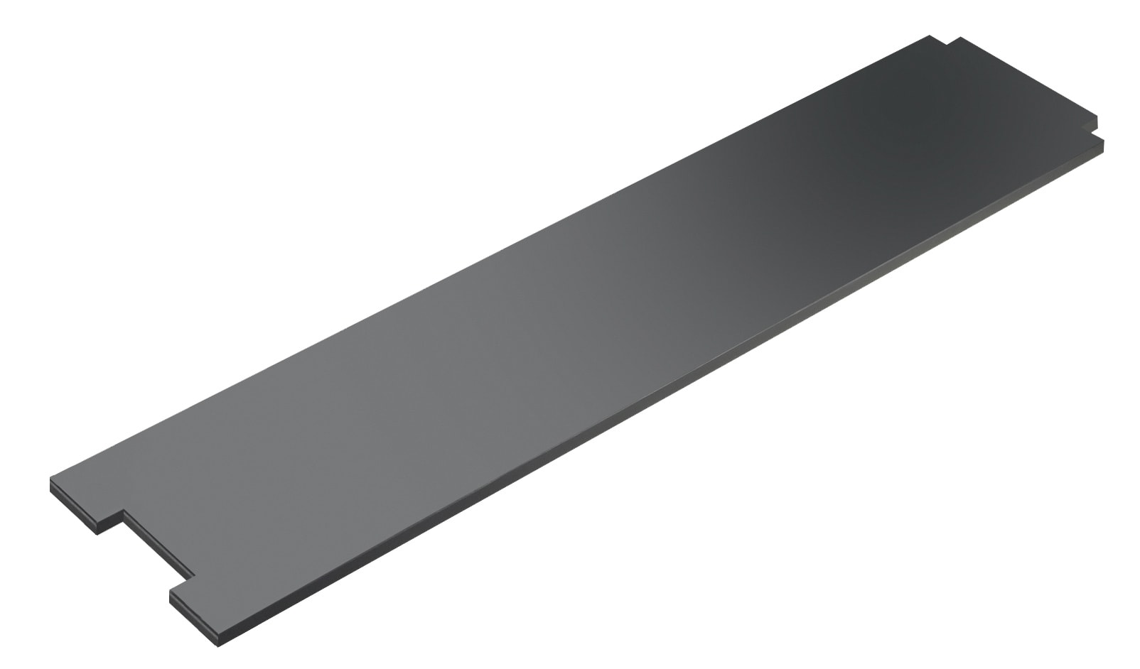 Cal-Mil C732-96 Midnight Bamboo Rectangular Shelf For Interlink Elevation Risers, 7" X 32"