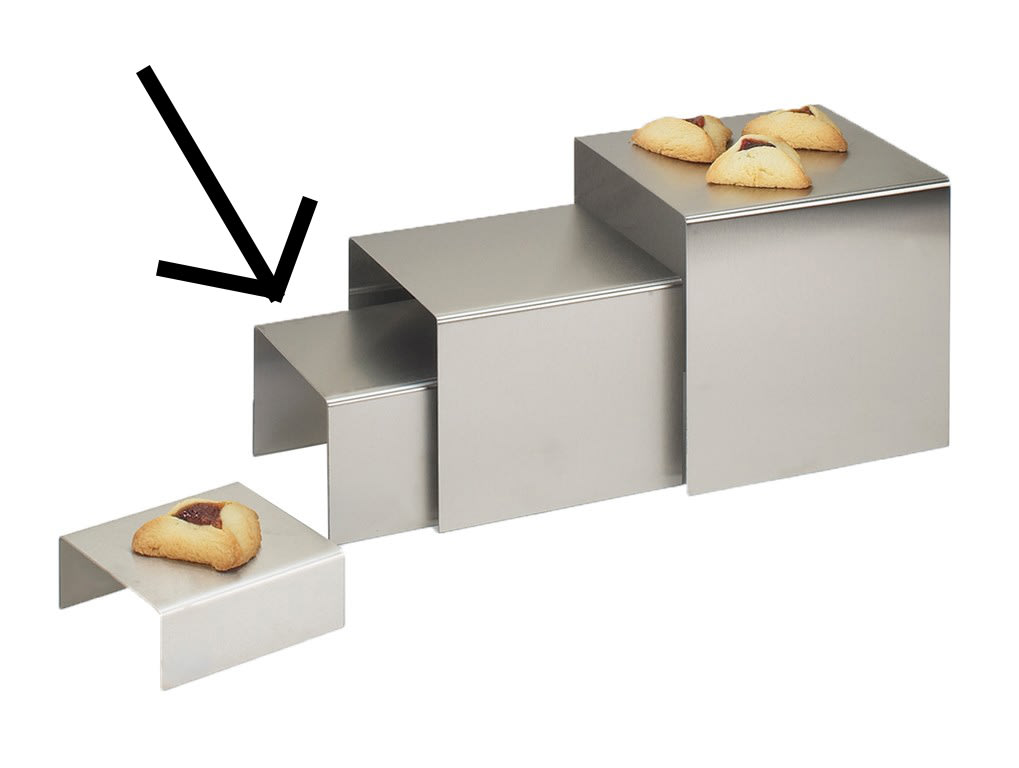 Cal-Mil 239-4 Stainless Steel Riser, 6" X 6" X 4"