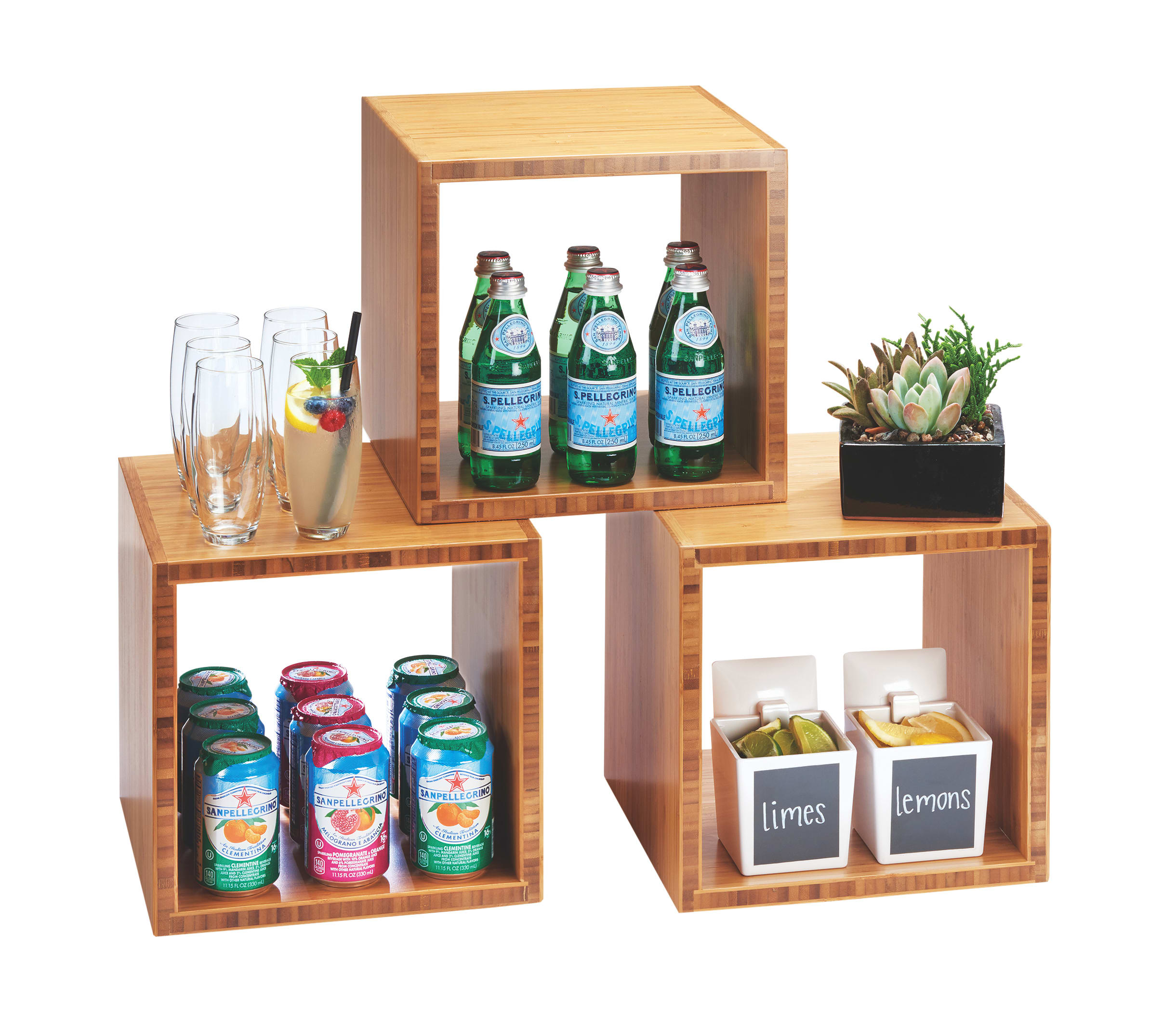 Cal-Mil 1929-12-60 Bamboo Cube Riser, 12" X 12" X 12"