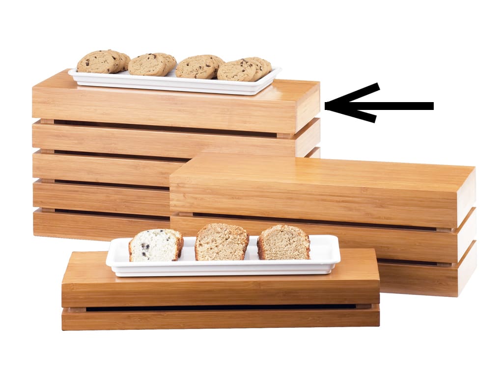 Cal-Mil 1943-11-60 Bamboo Rectangular Crate Riser, 20" X 7" X 11"