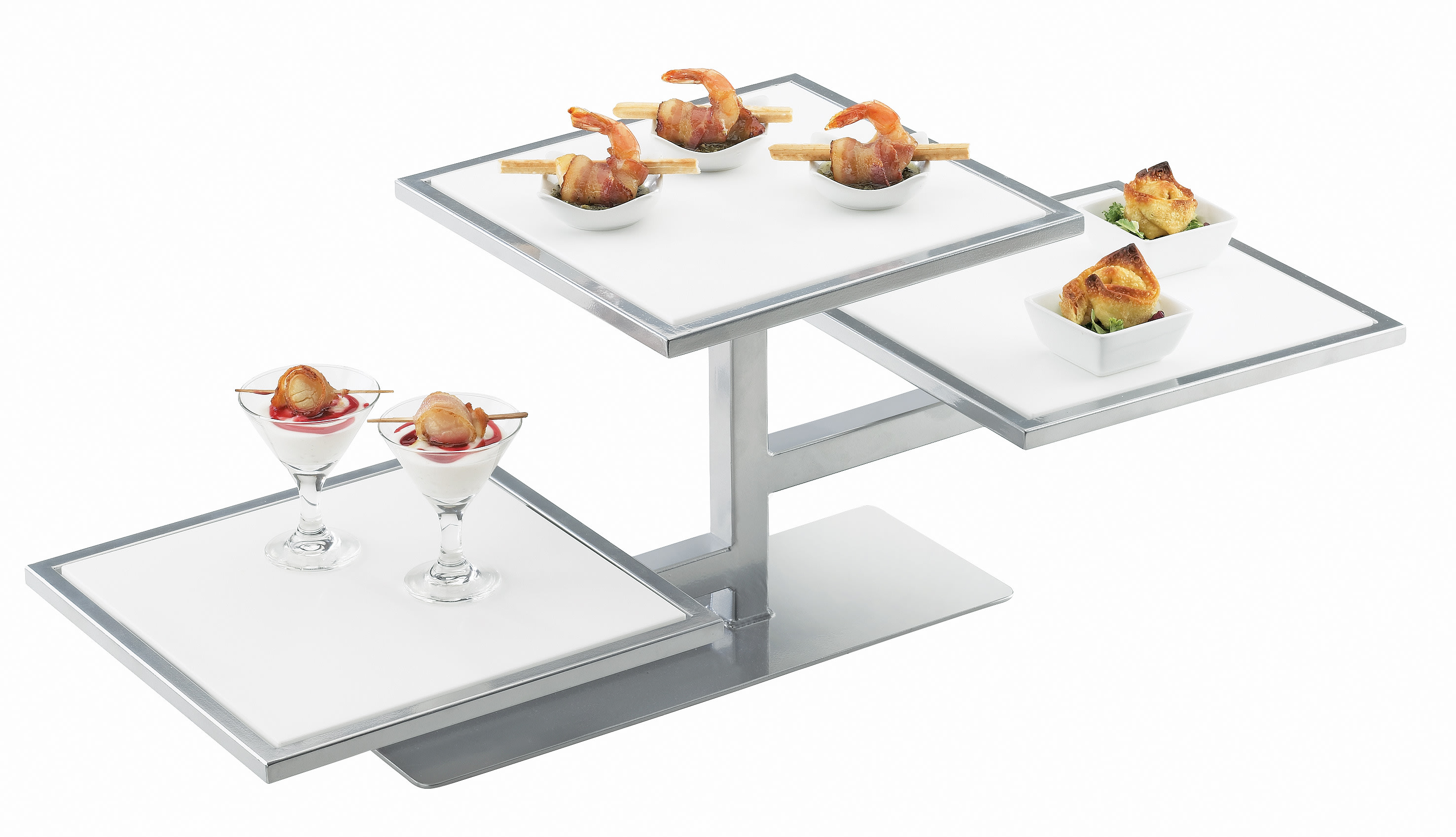 Cal-Mil 1140-74 One By One Silver 3-Tier Riser Frame (Frame Only)