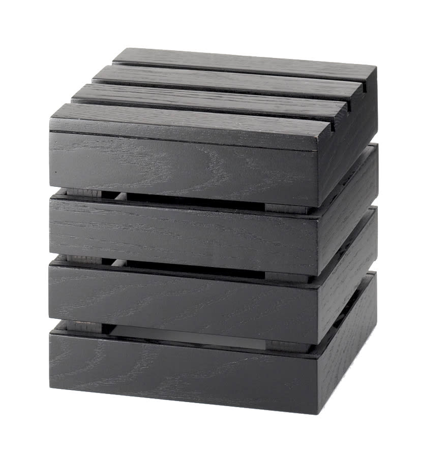 Cal-Mil 1944-9-96 Midnight Bamboo Square Crate Riser, 9" X 9" X 9"
