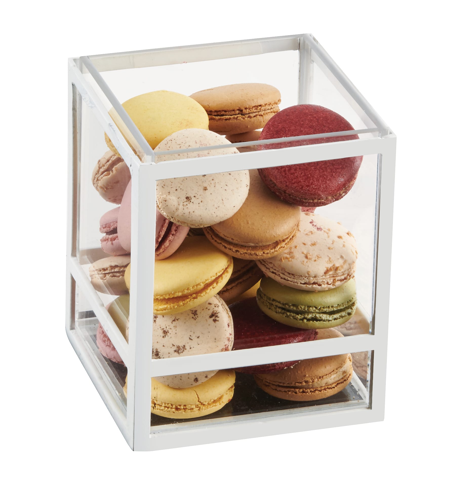 Cal-Mil 22076-15 Monterey Square Presentation Case, 5" X 5" X 6", White