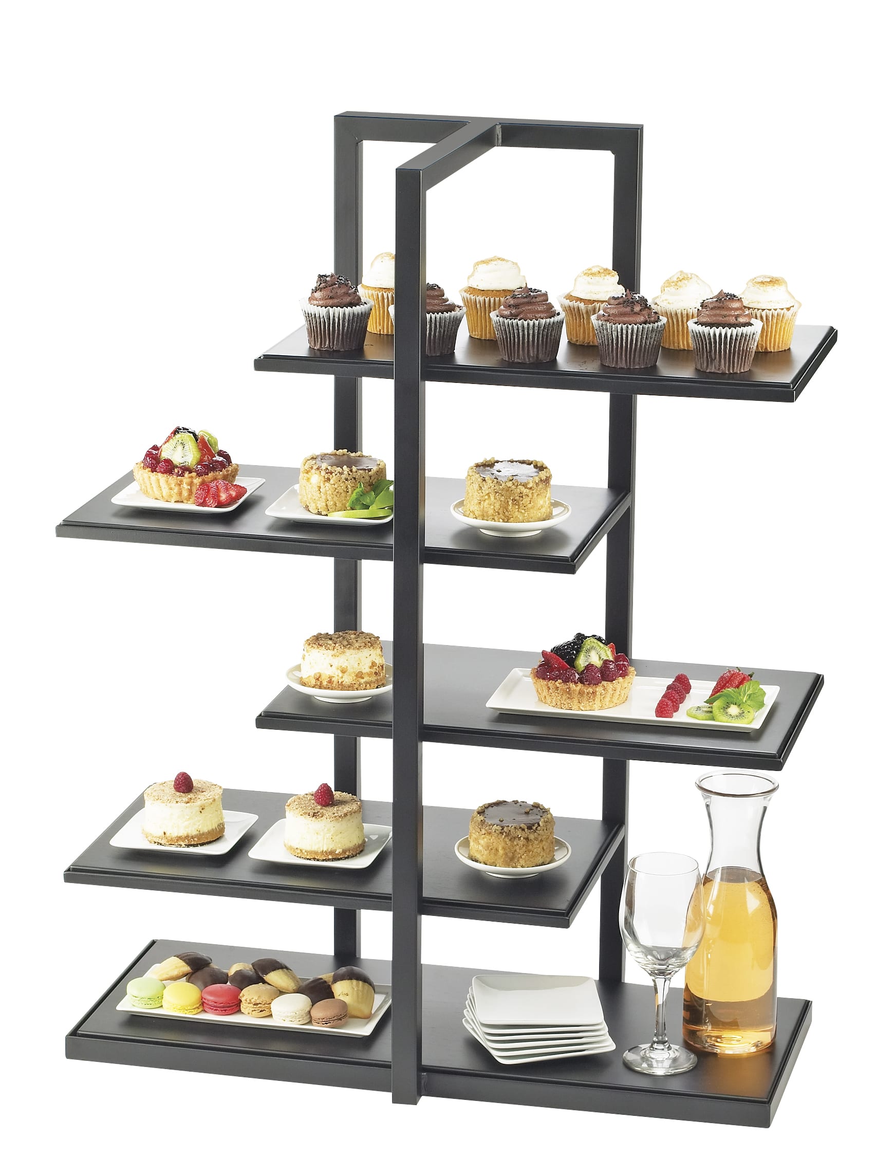 Cal-Mil 3303-96 Midnight Bamboo Multi-Level Shelf Display, 28-1/2" X 13-1/2" X 36-1/2"